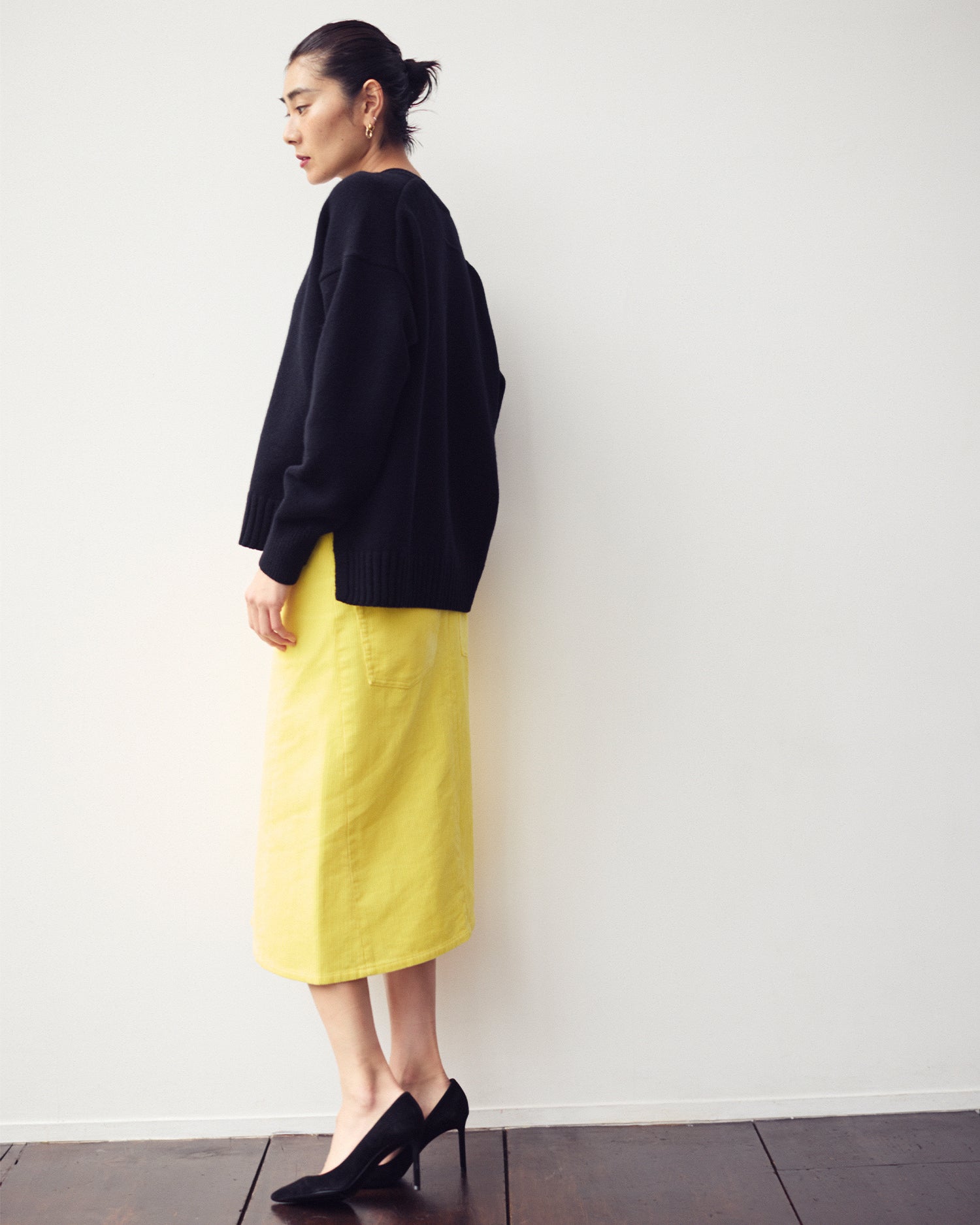 コーデュロイスカート<イエロー>