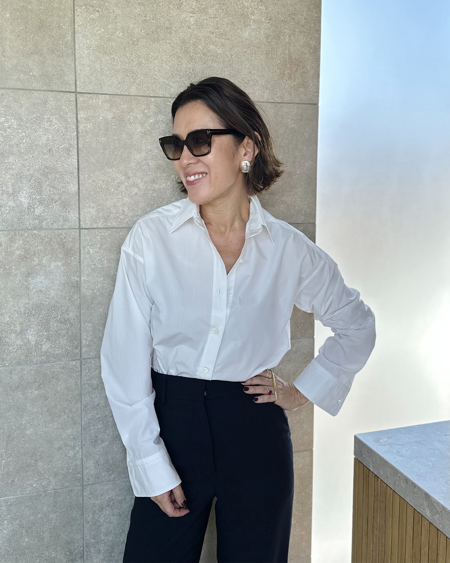 T/C ベーシックシャツ<ホワイト>