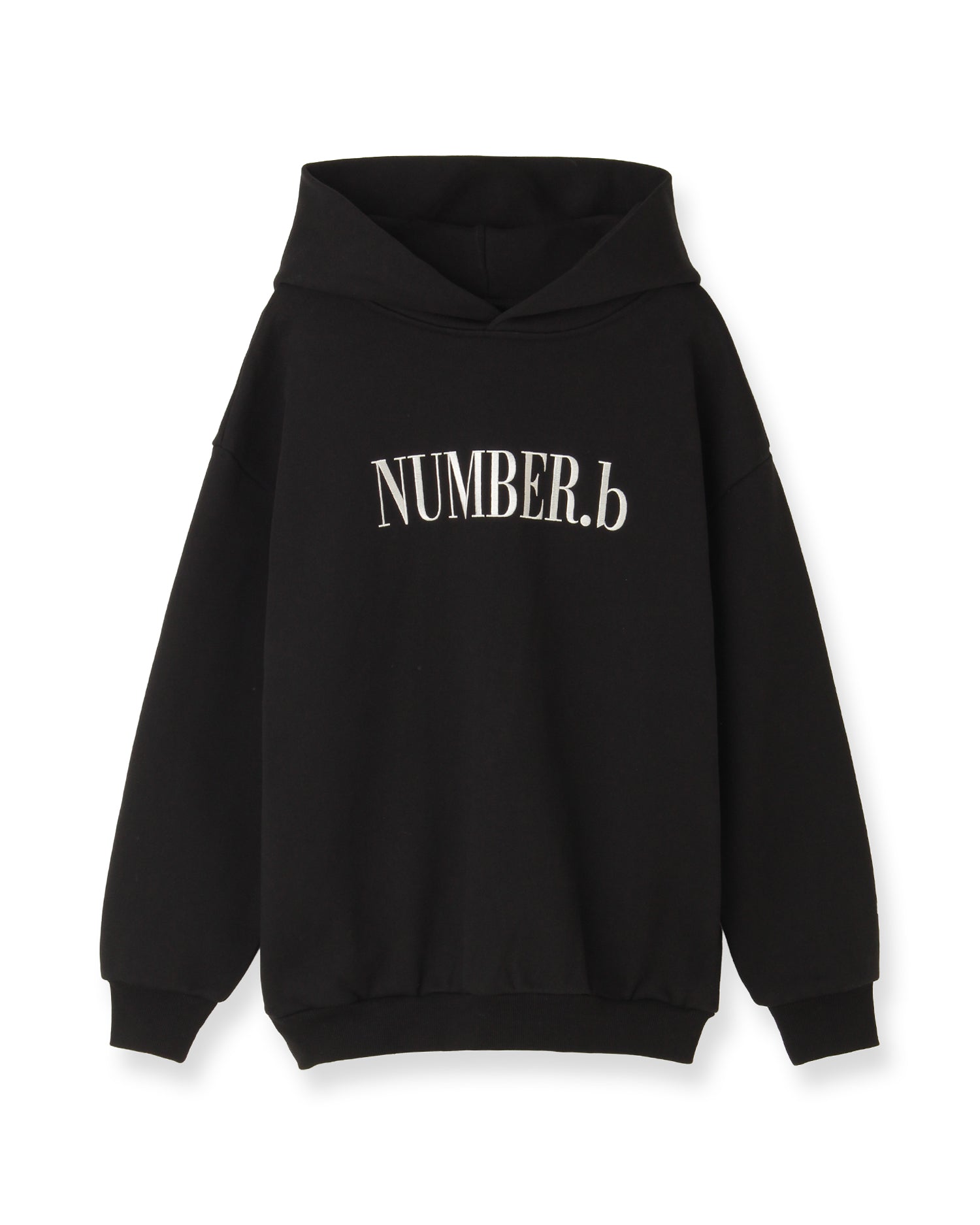 【POP UP STORE先行販売】NUMBER.b ロゴパーカ(刺繍)<ブラック>