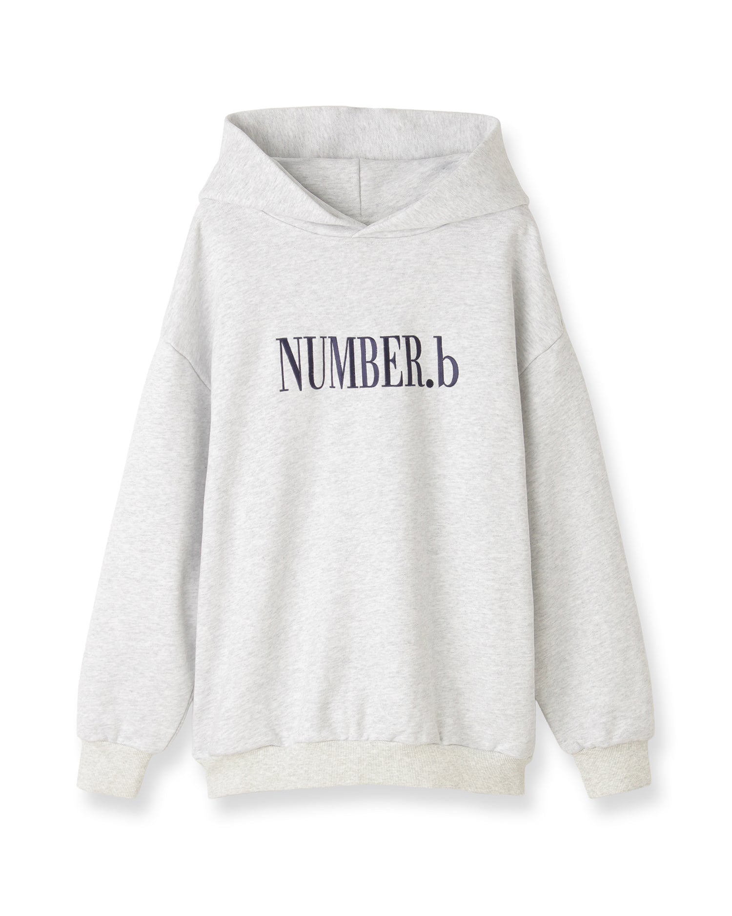 【POP UP STORE先行販売】NUMBER.b ロゴパーカ(刺繍)<ライトグレー>