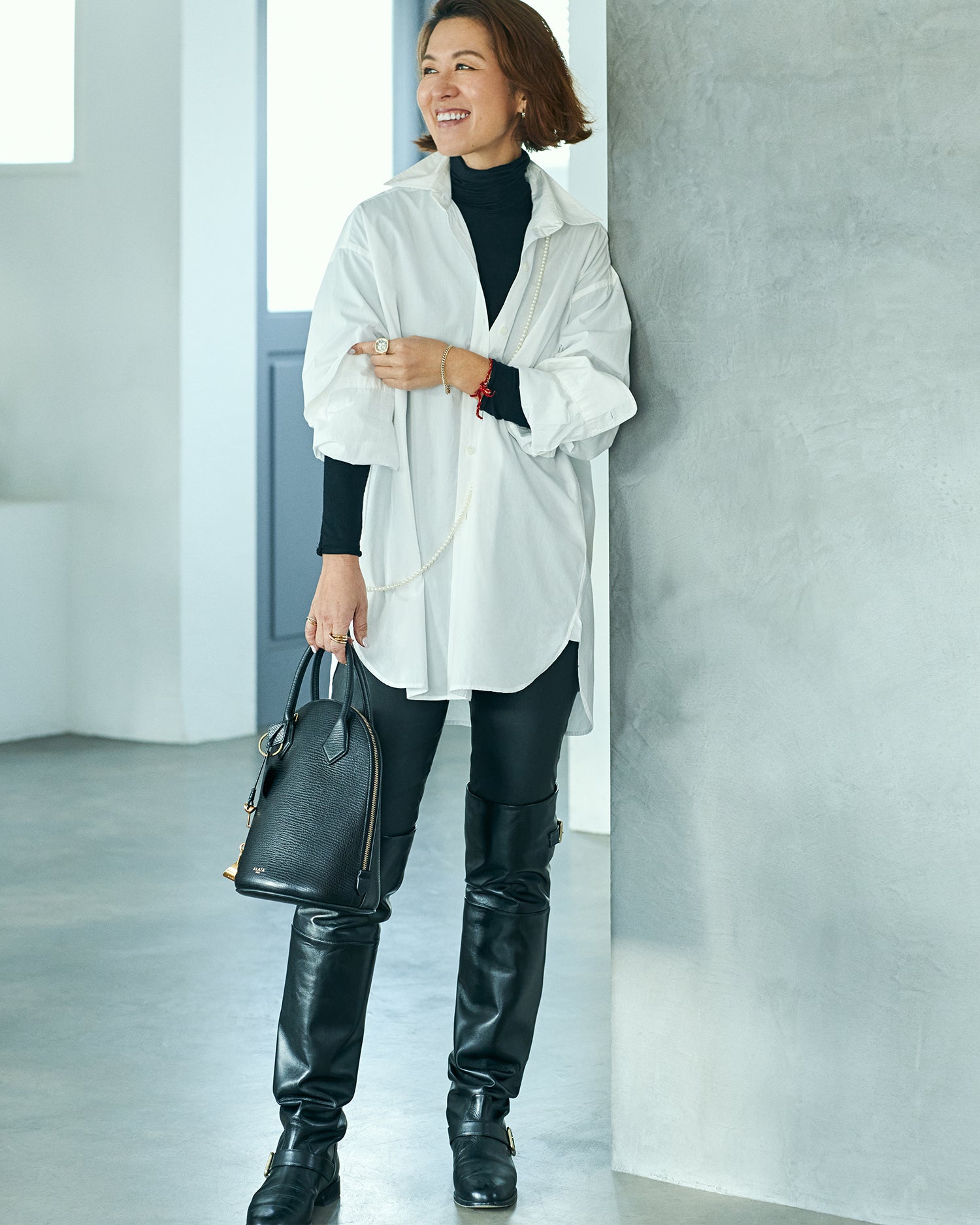Oversized shirt &lt;white&gt;