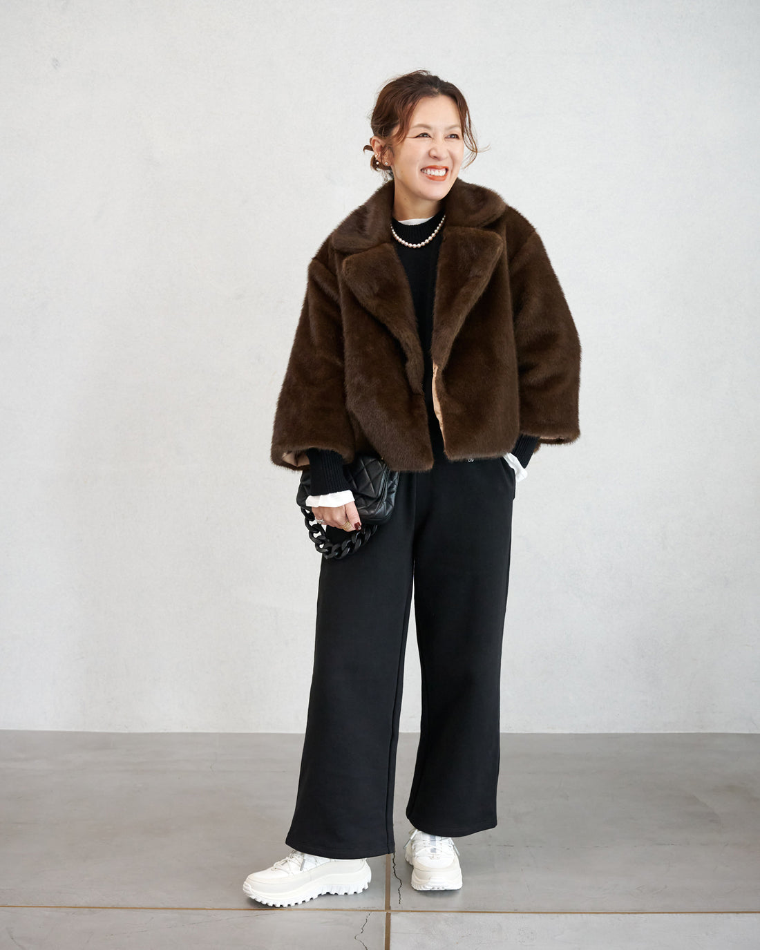 reversible faux fur jacket