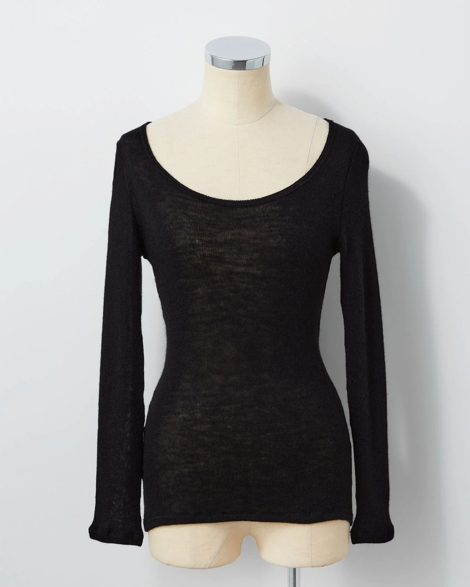 <TOQUE>ロイヤルベビーアルパカ針抜きスムス2WAYロングTシャツ