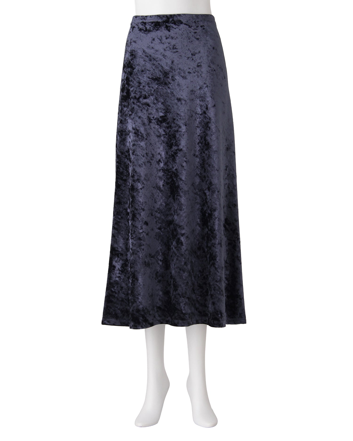 ベロアスカート<ネイビー>