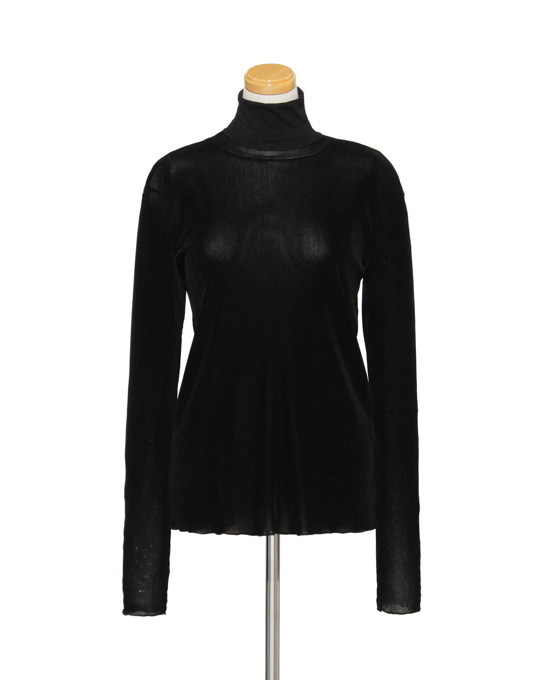 Velour-like turtleneck pullover