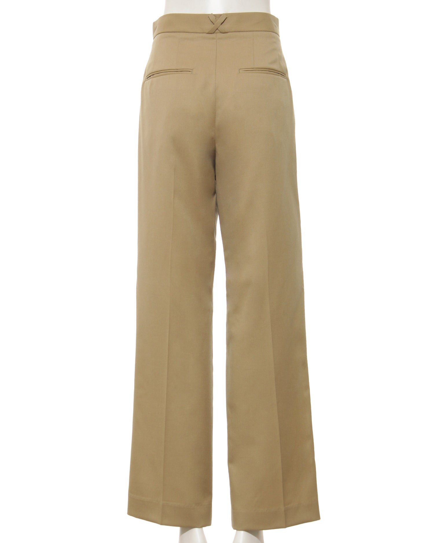 Semi-wide pleated pants &lt;camel&gt;