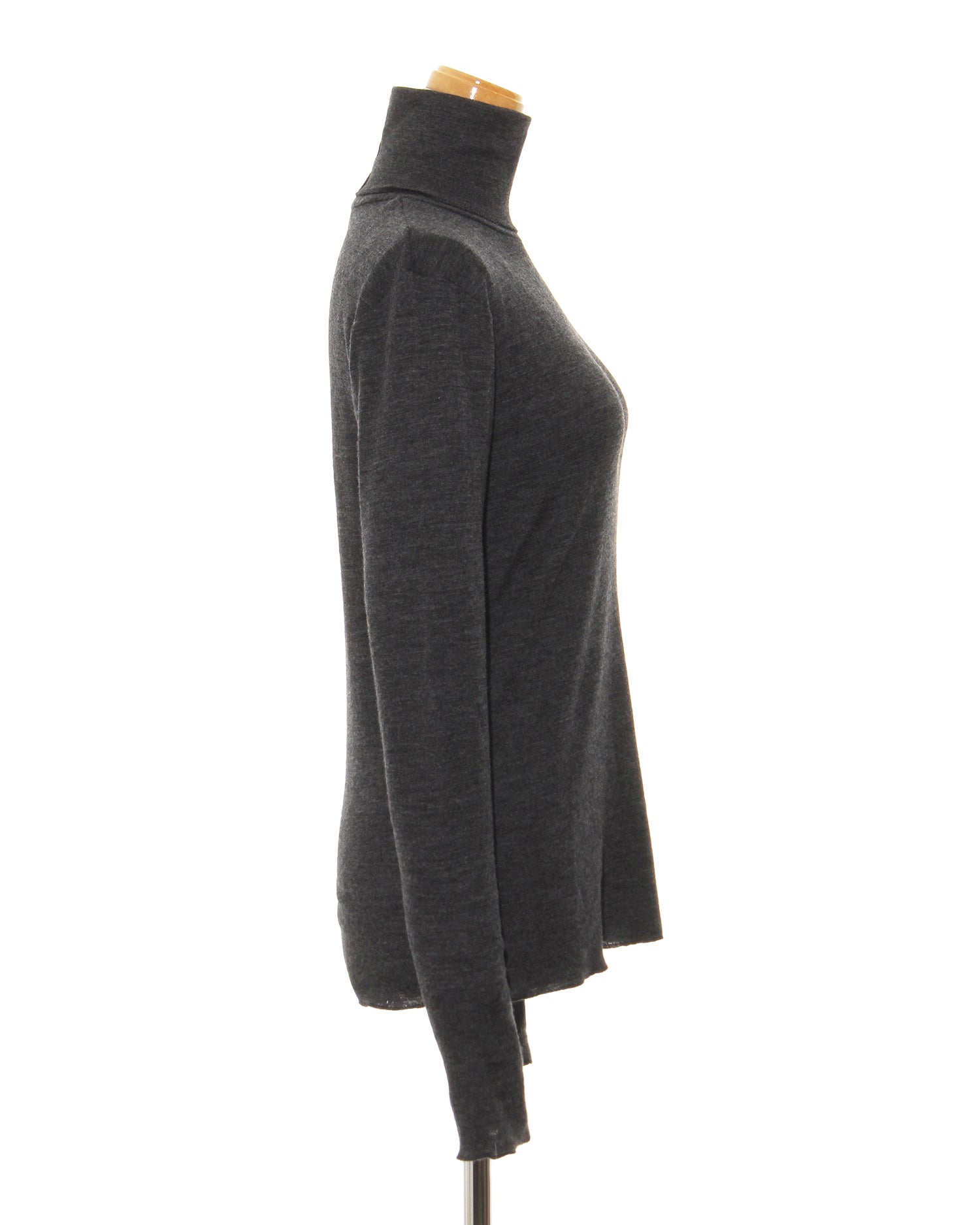 Turtleneck cut and sew (charcoal gray)