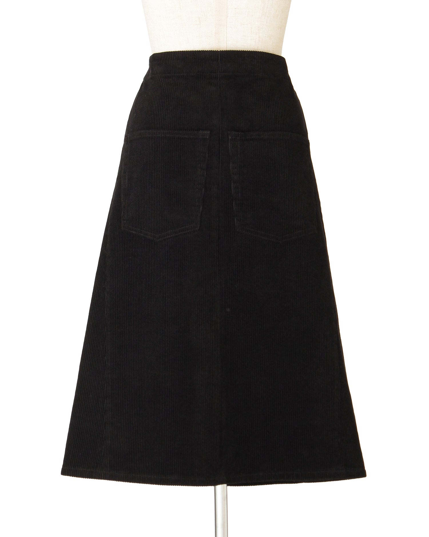 コーデュロイスカート<ブラック>