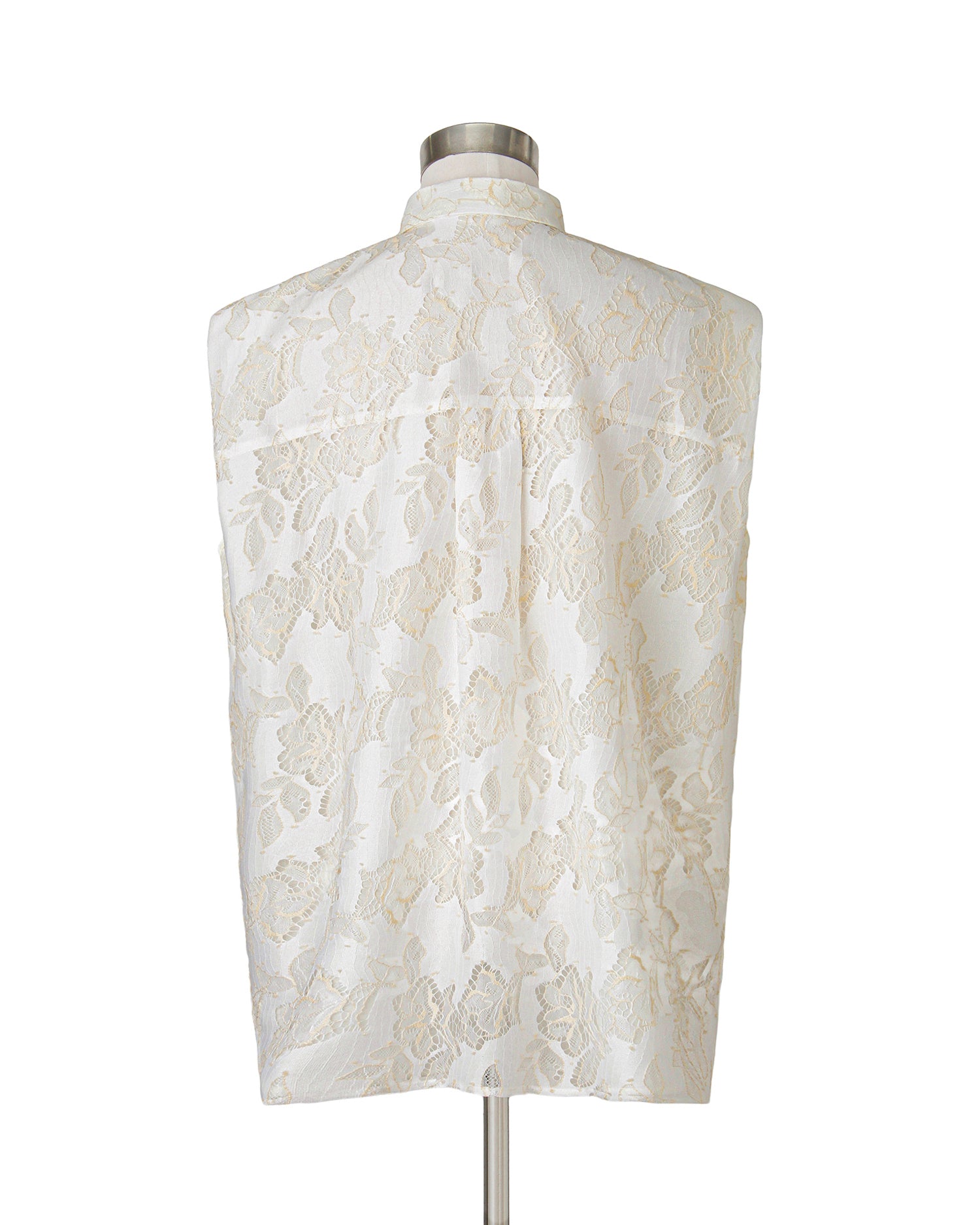 Lace sleeveless blouse (white)