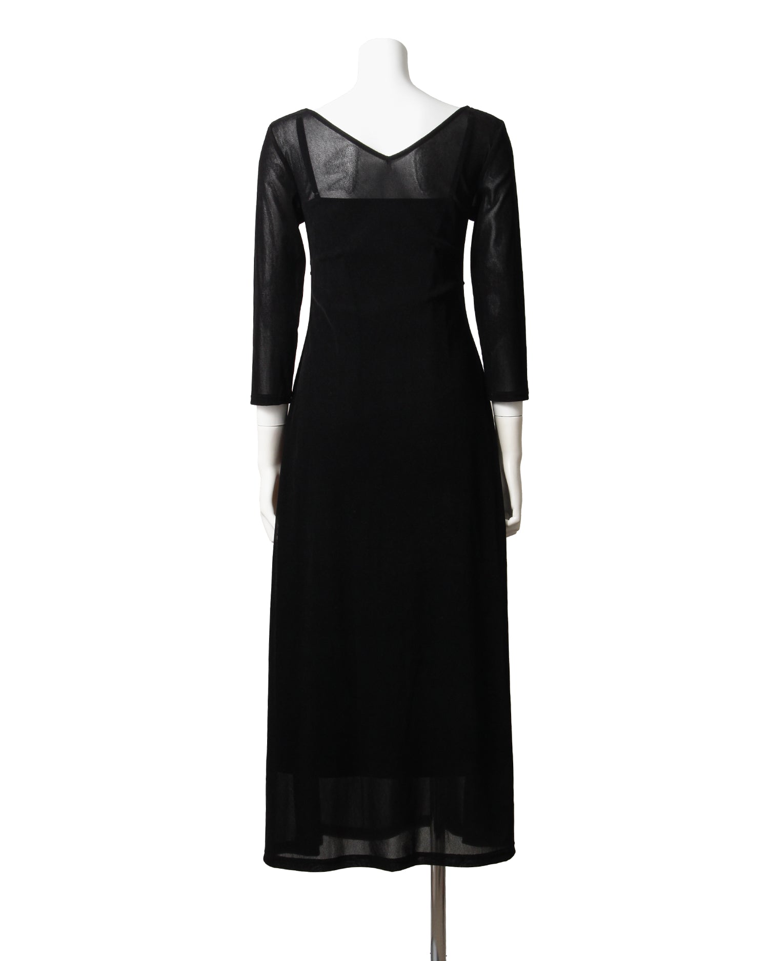 Flocked tulle dress