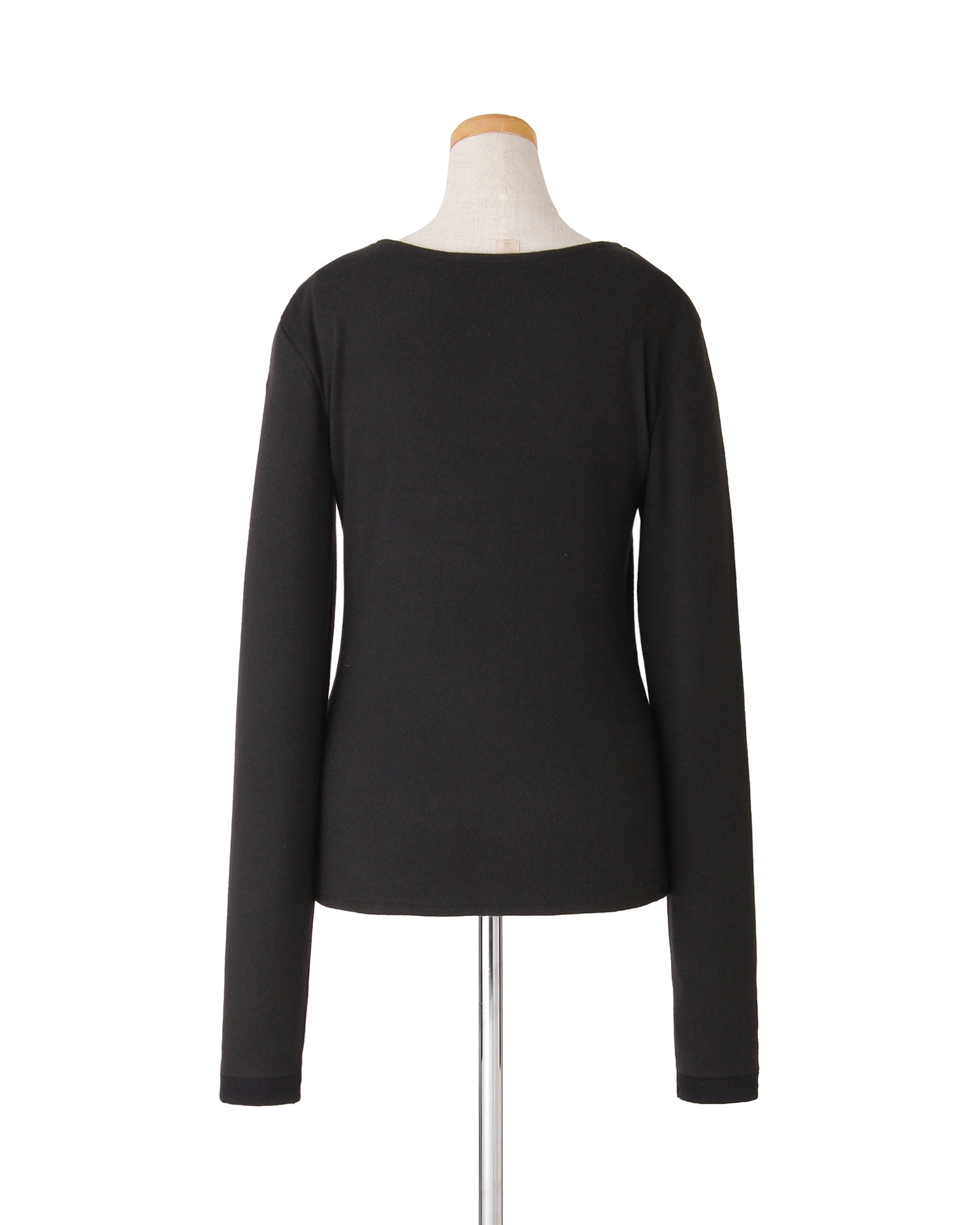 ジャージーカットソー<ブラック>