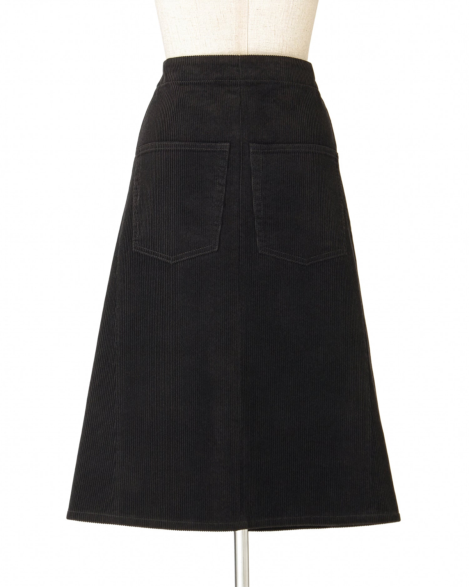 コーデュロイスカート<ブラック>