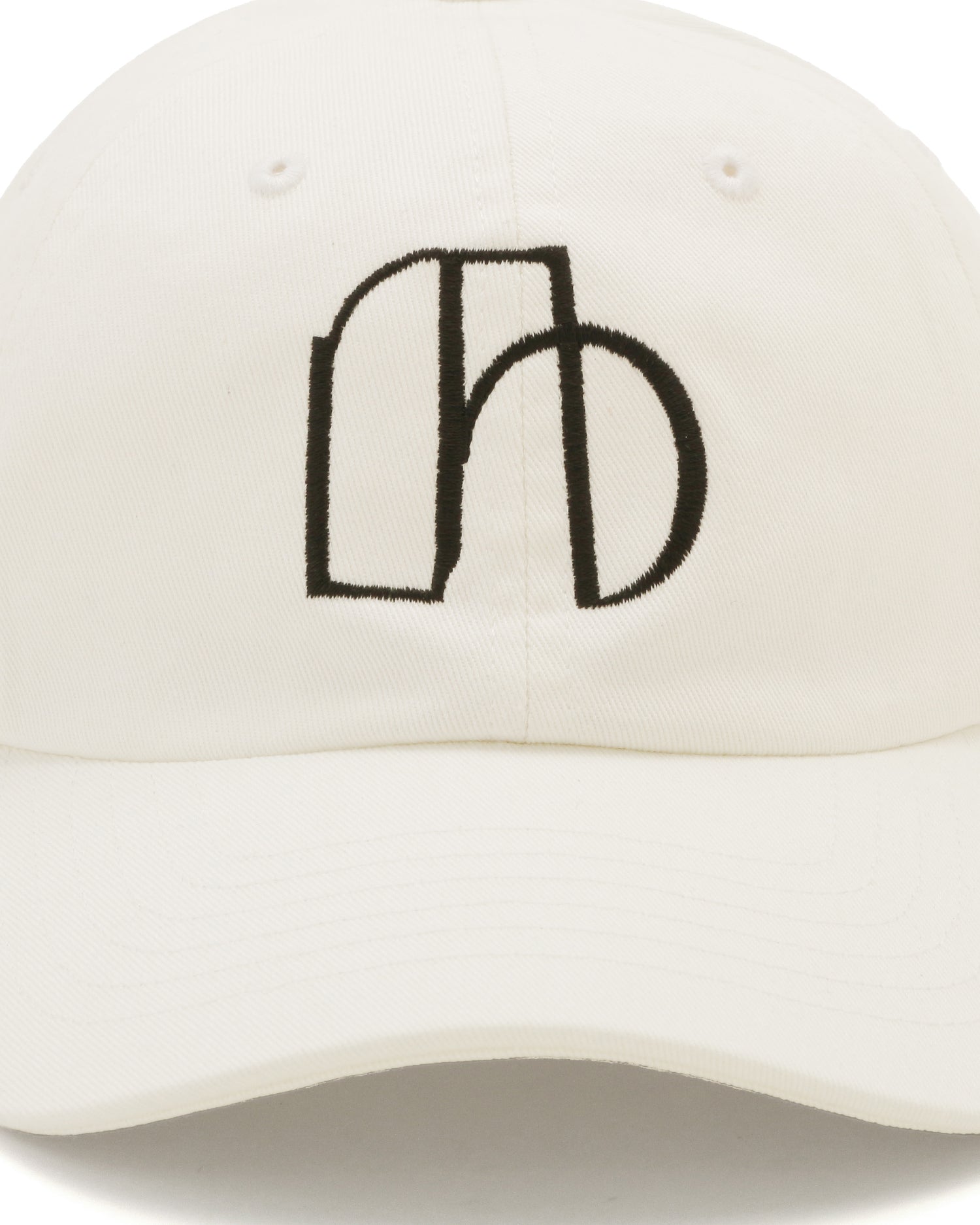 NUMBER.b logo embroidered cap (canvas) &lt;white&gt;