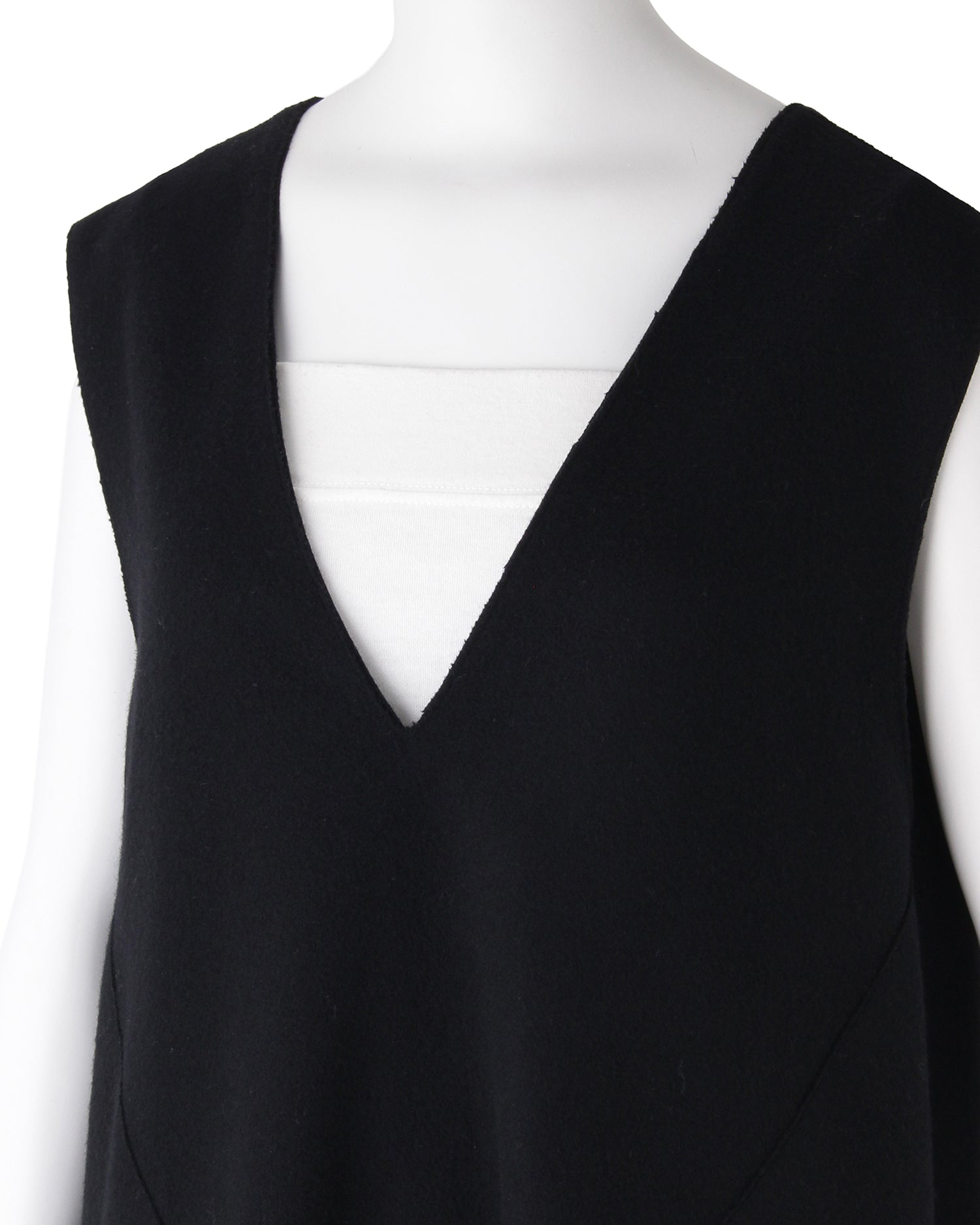 ウールVネックワンピース