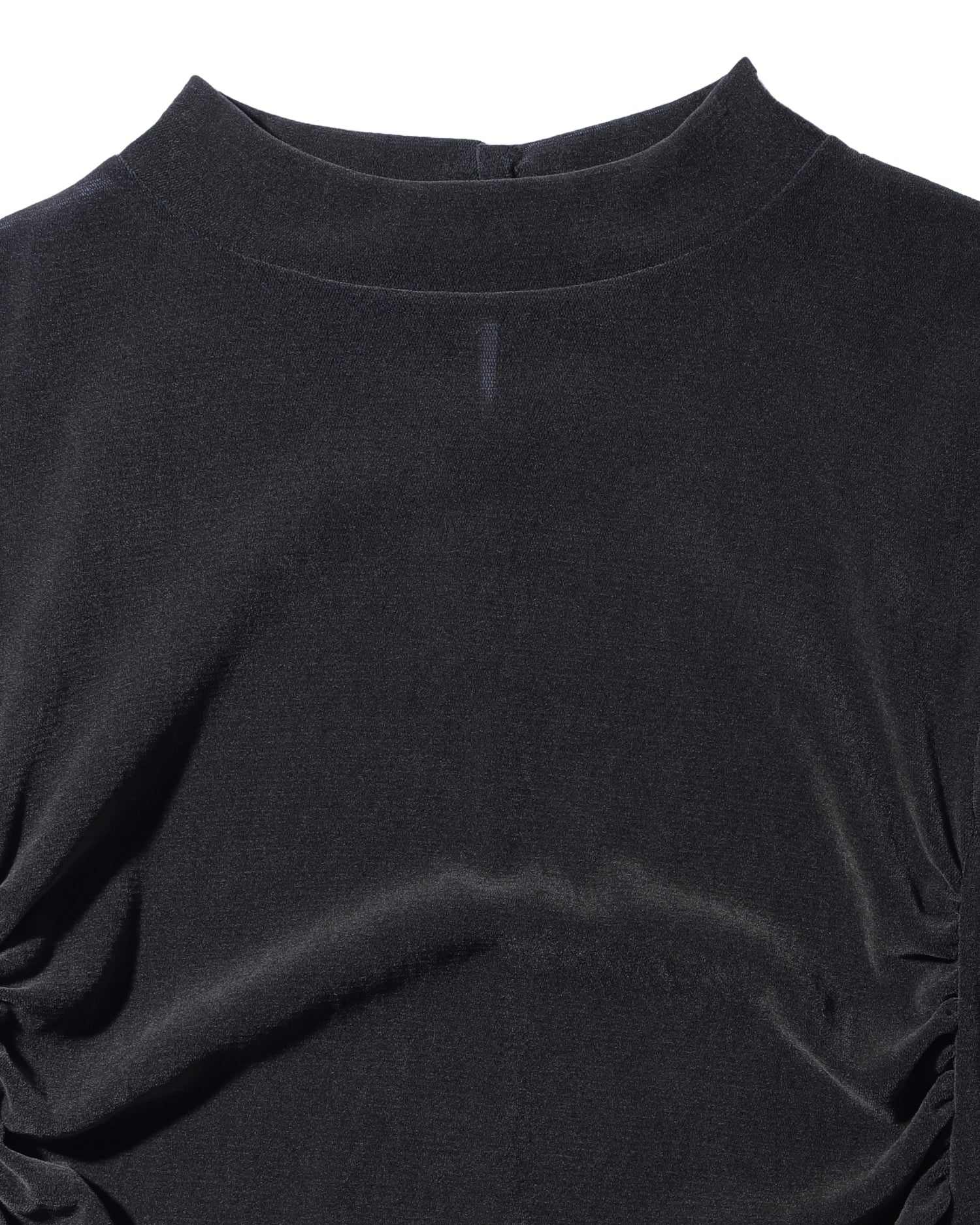 Flocked tulle pullover (black)
