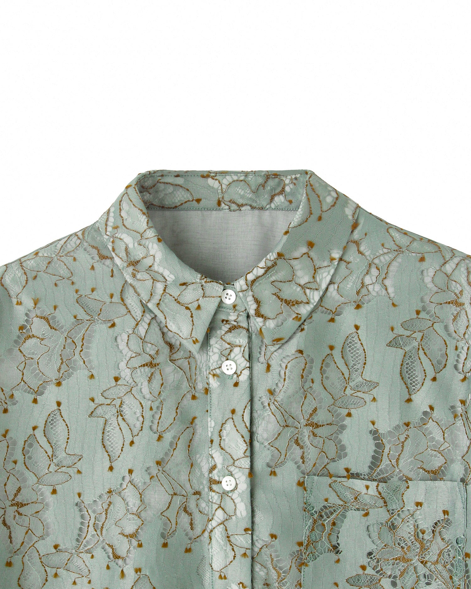 Lace sleeveless blouse (khaki)