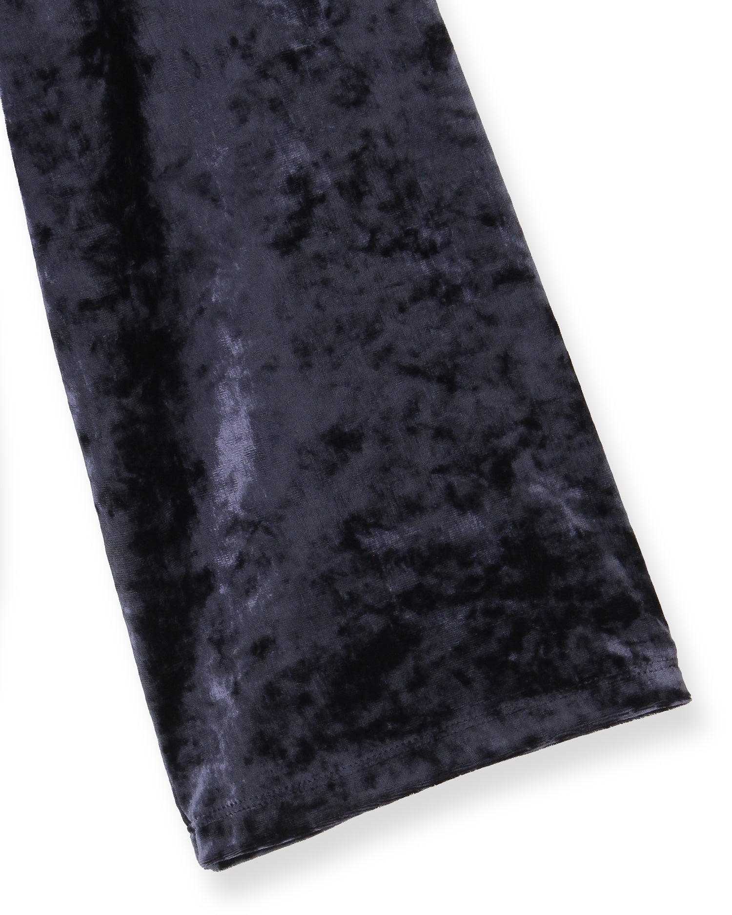 ベロアクルーネックプルオーバー<ネイビー>