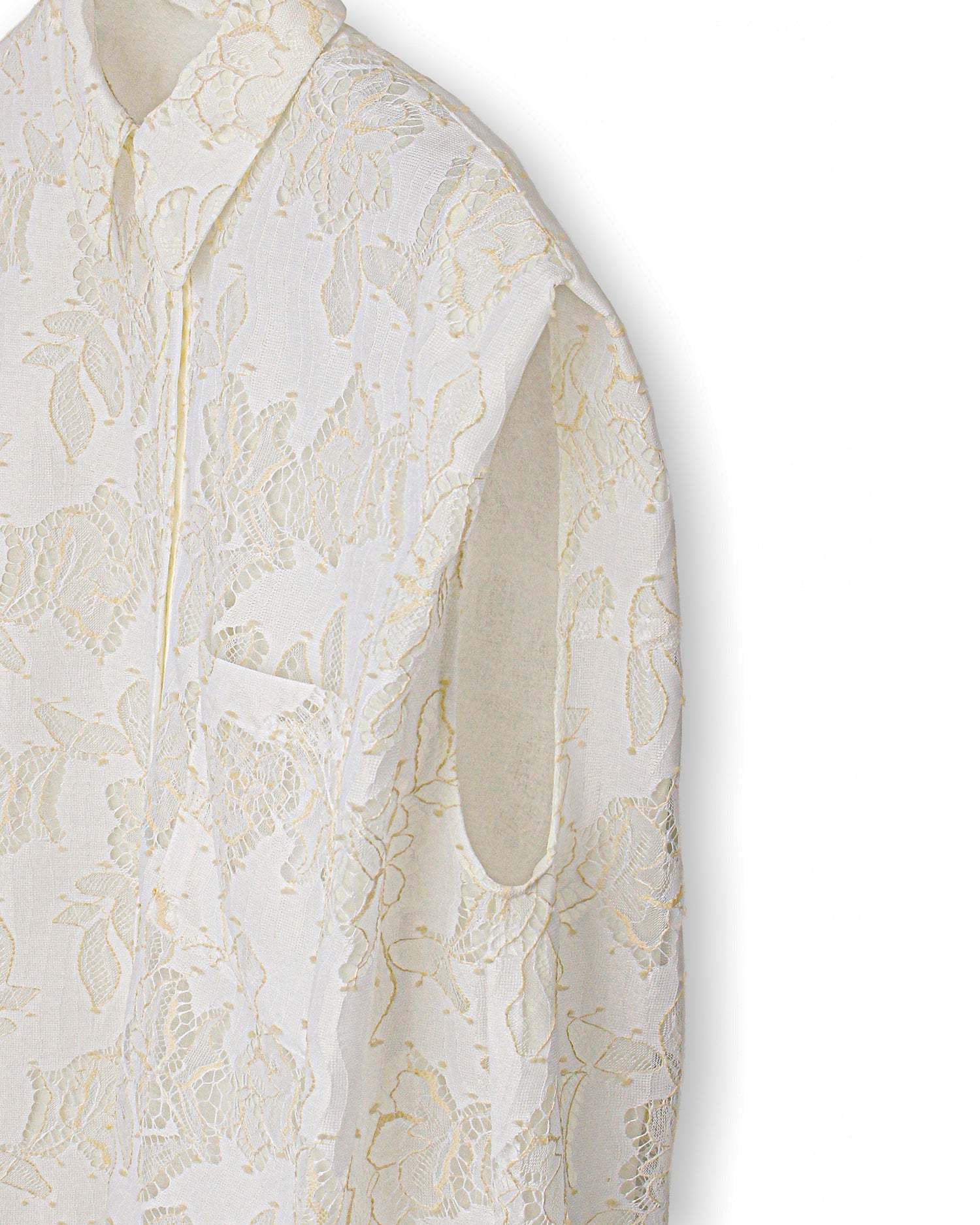 Lace sleeveless blouse (white)