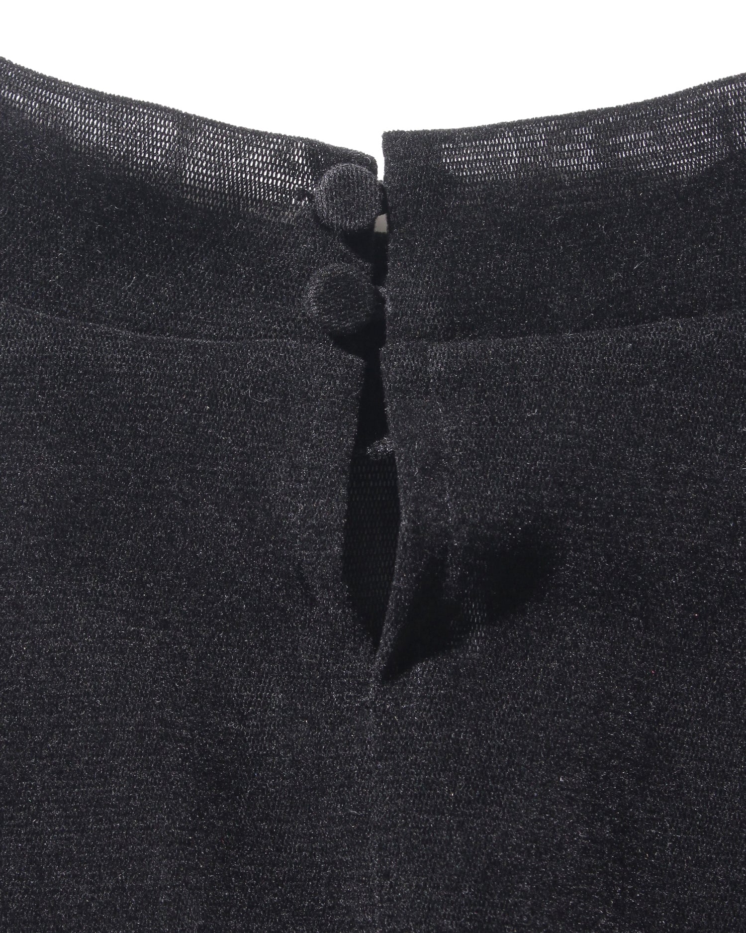 Flocked tulle pullover (black)