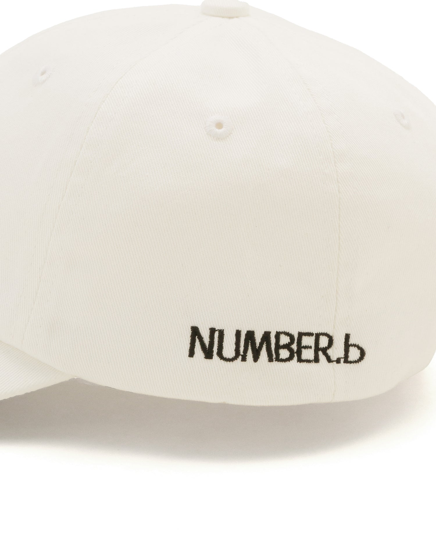 NUMBER.b logo embroidered cap (canvas) &lt;white&gt;