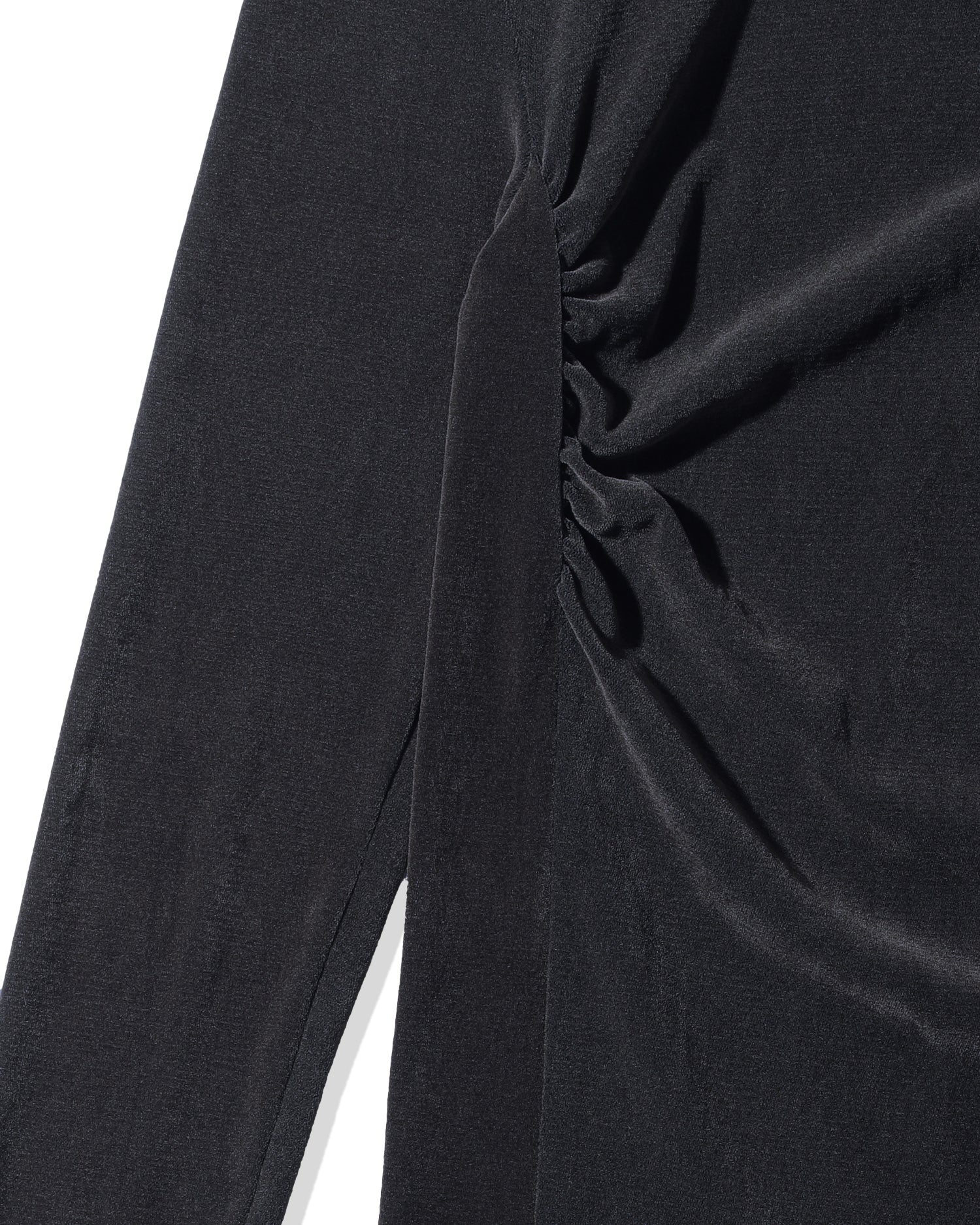 Flocked tulle pullover (black)