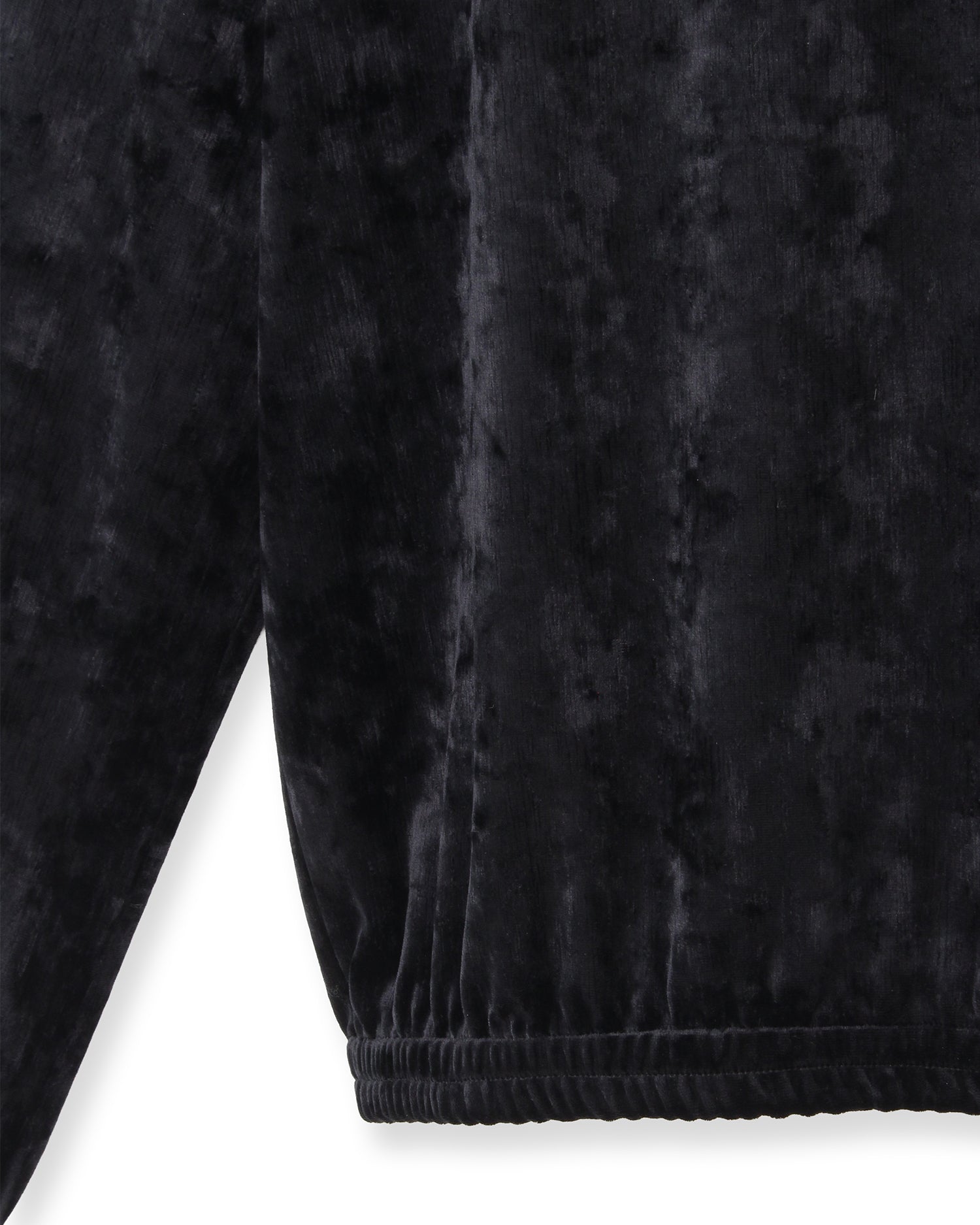 ベロアクルーネックプルオーバー<ブラック>