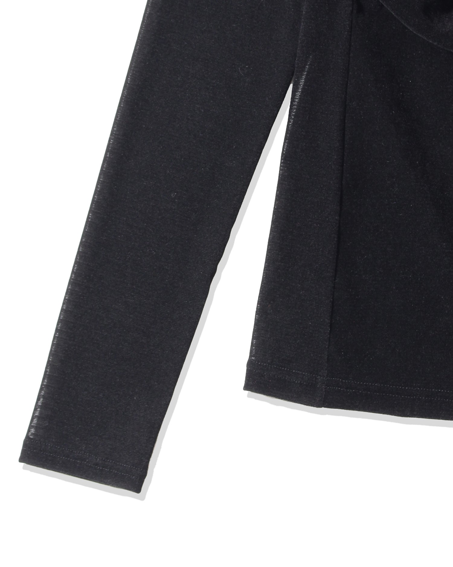 Flocked tulle pullover (black)