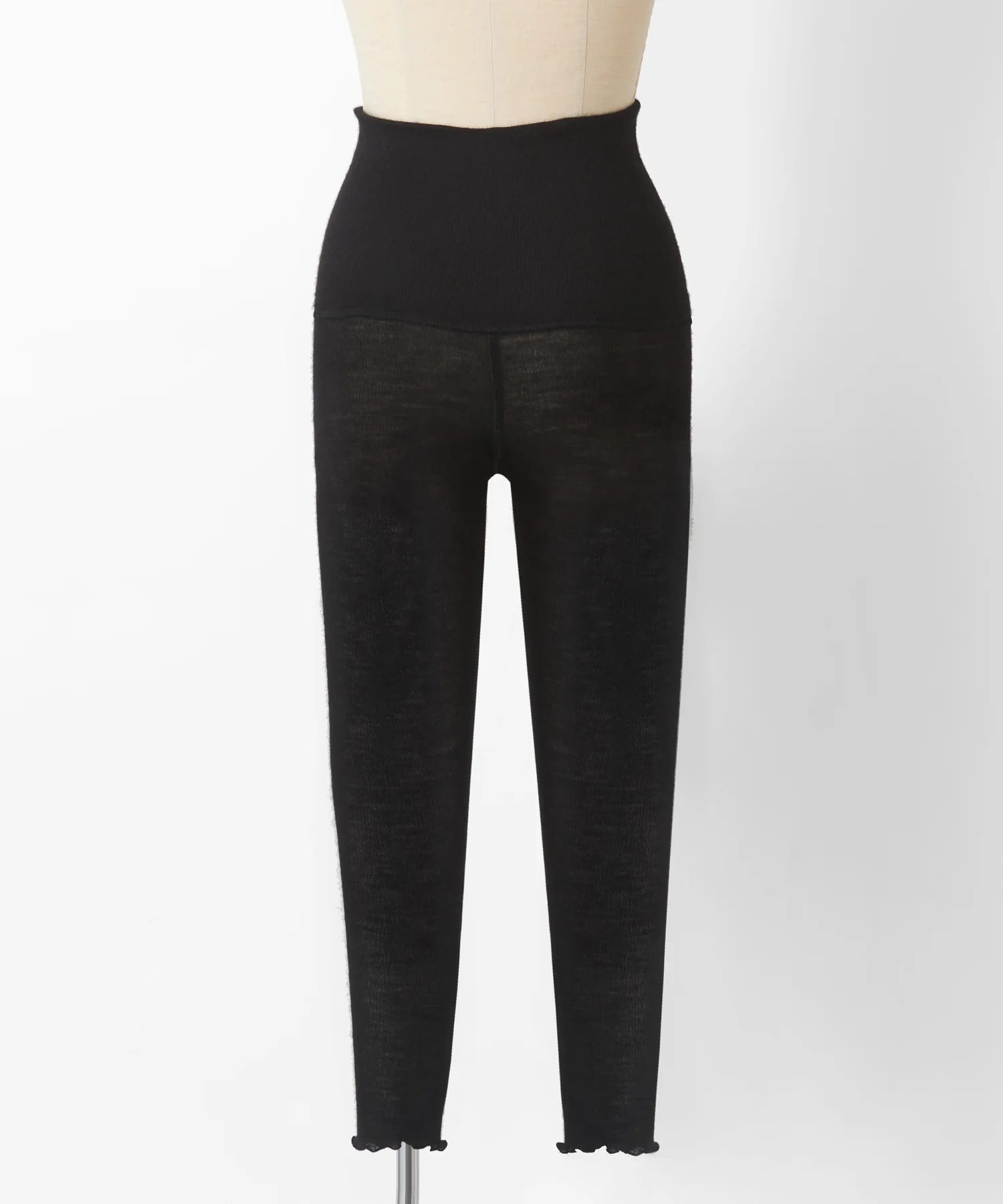 <TOQUE>ロイヤルベビーアルパカ針抜きスムスインナー9分丈レギンス