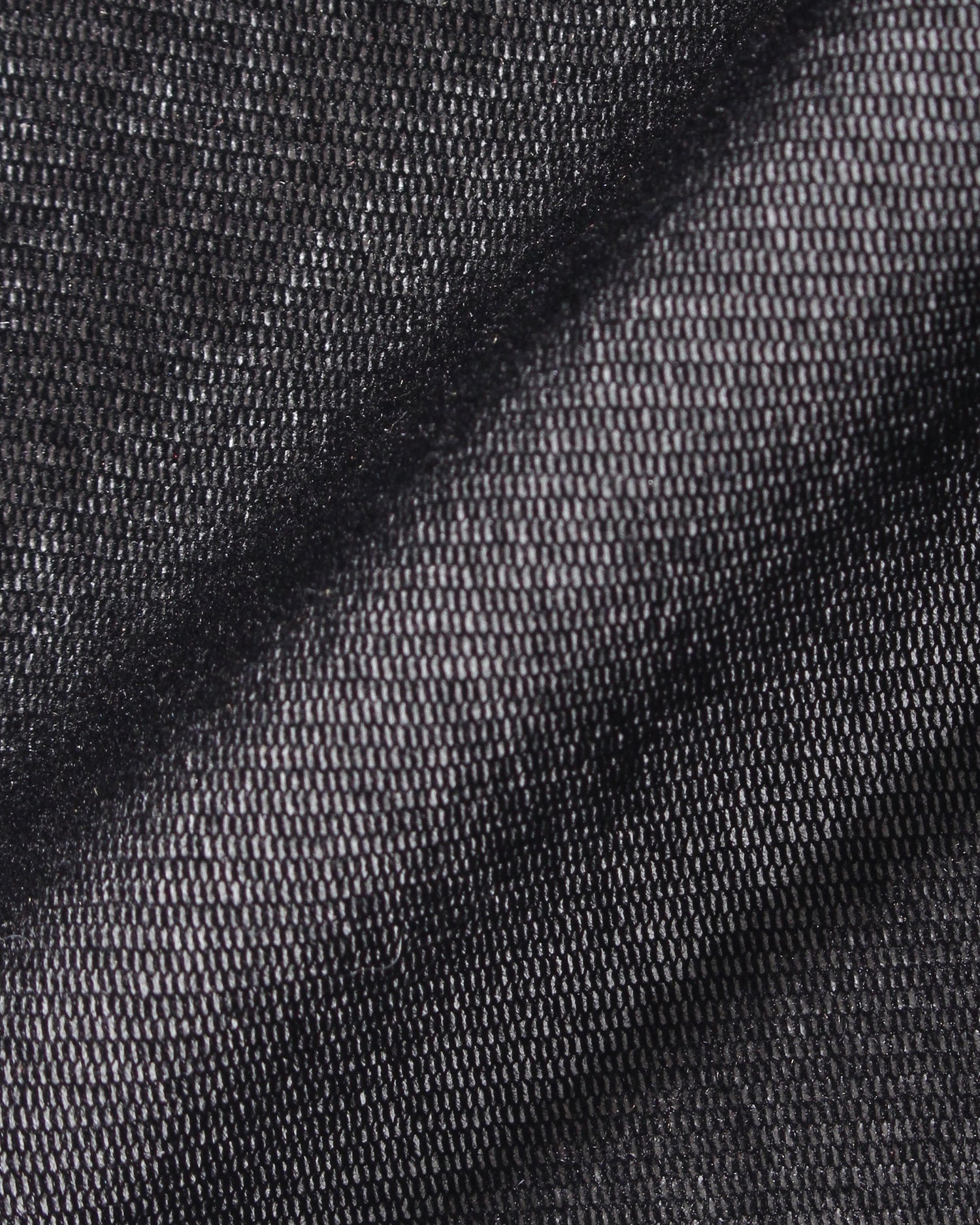 Flocked tulle pullover (black)