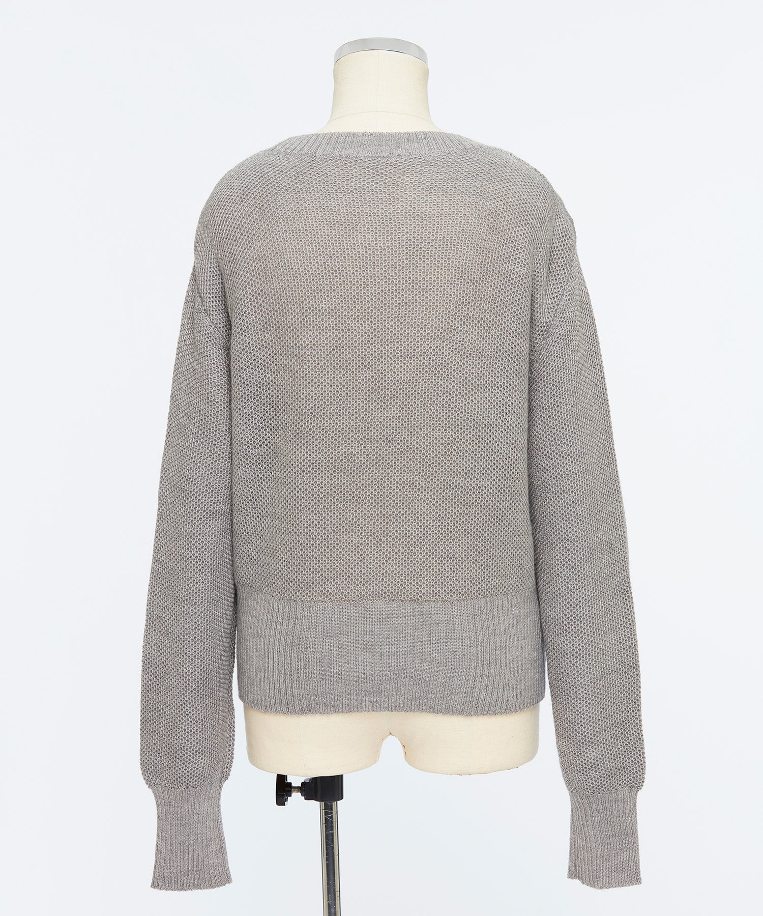 <TOQUE>アルパカシルクハニカムメッシュニット<グレー>