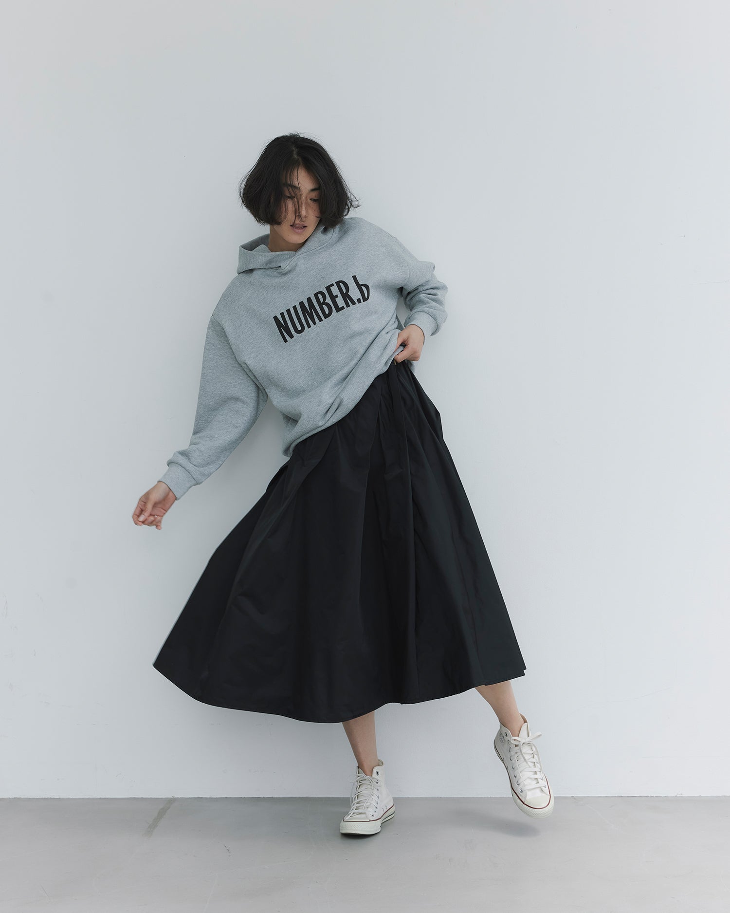 Random Tuck Skirt (Black)