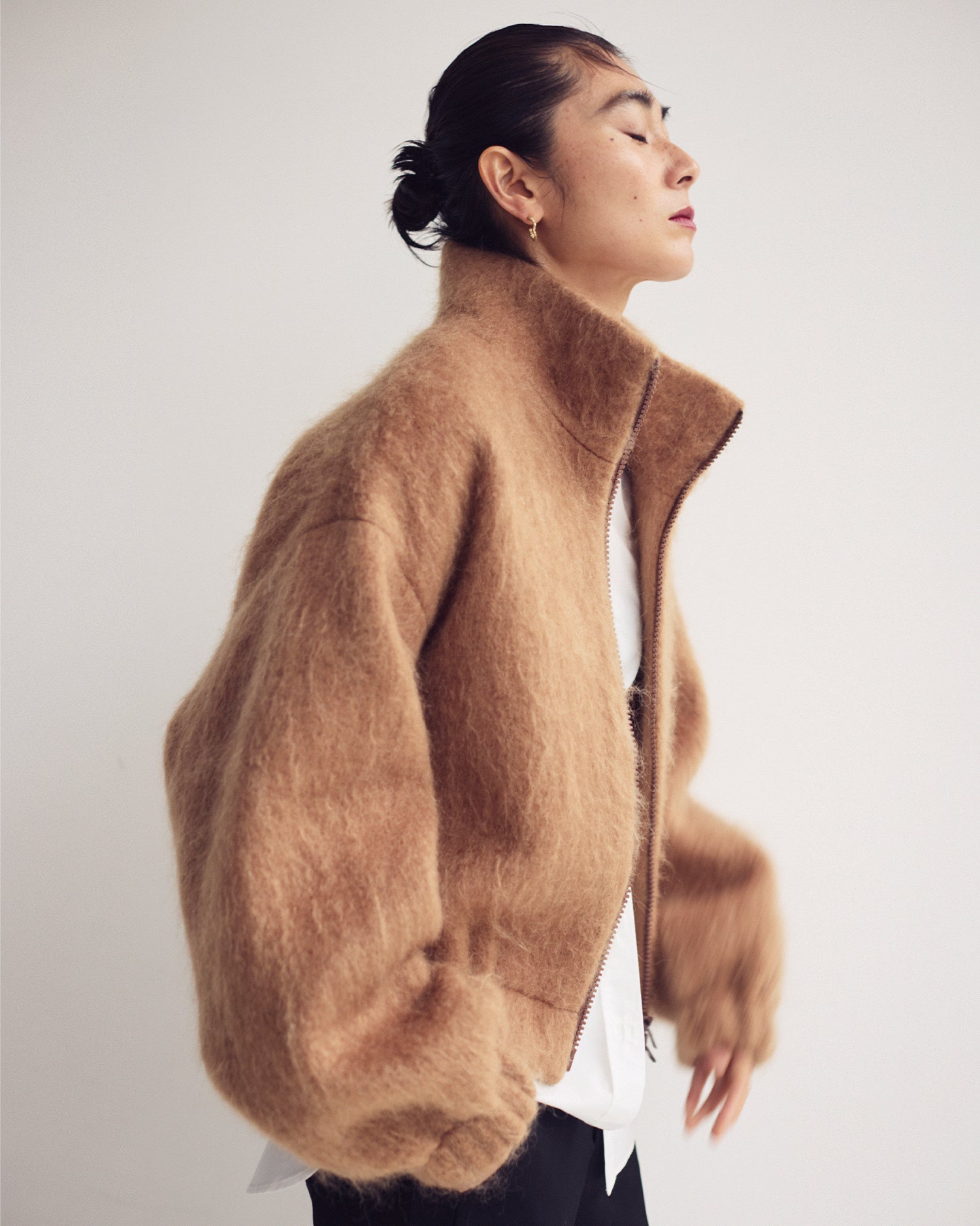 シャギーブルゾン＜キャメル＞