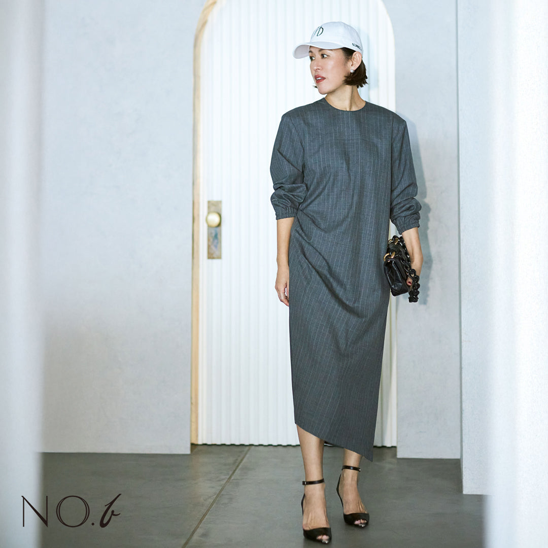 NUMBER.b ロゴ刺繍キャップ（キャンバス）＜ホワイト＞