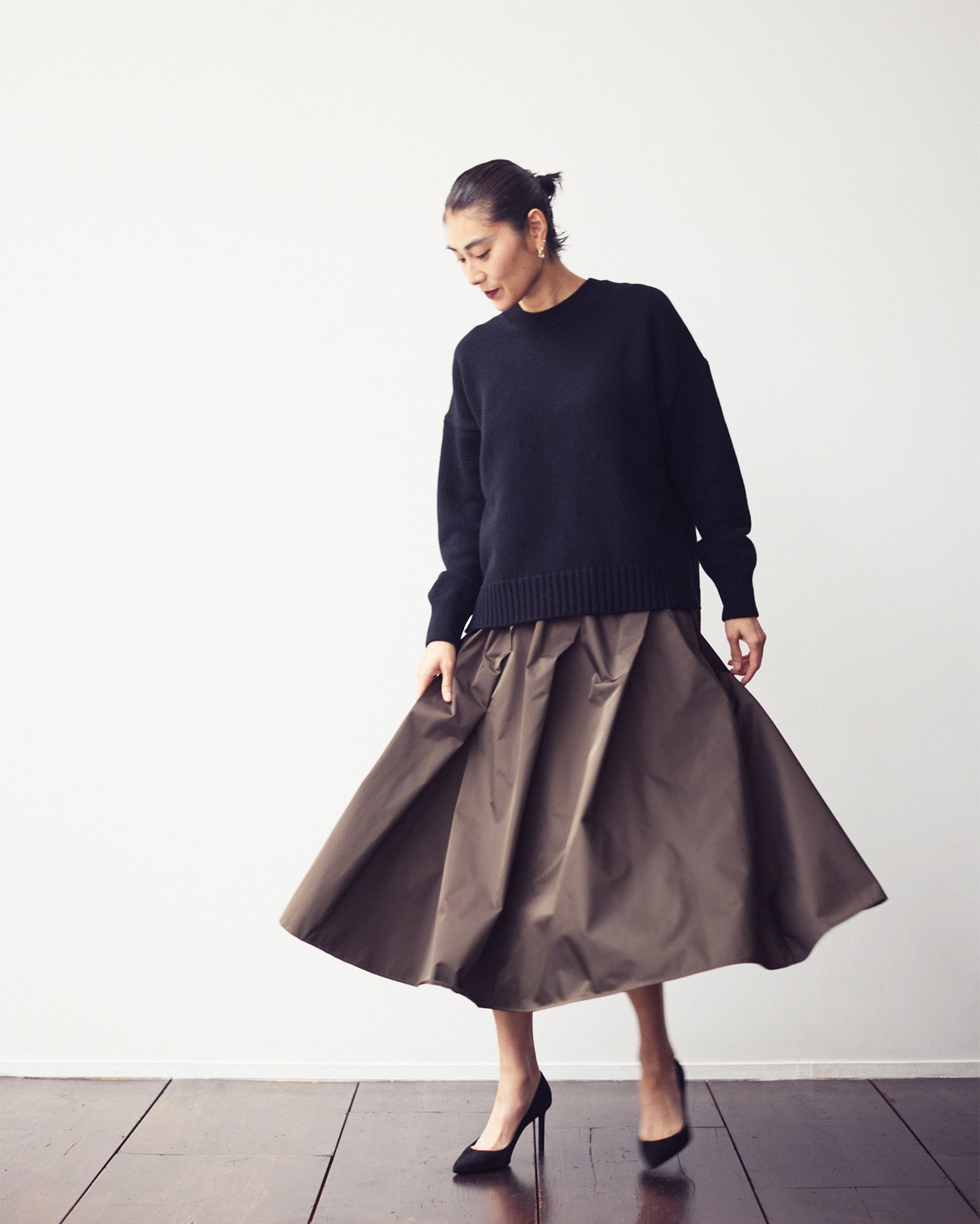 archive undercover スカート　カーキ　04aw レーヨン ランダムタックスカート＜カーキ＞ – AMARC LIFE STORE