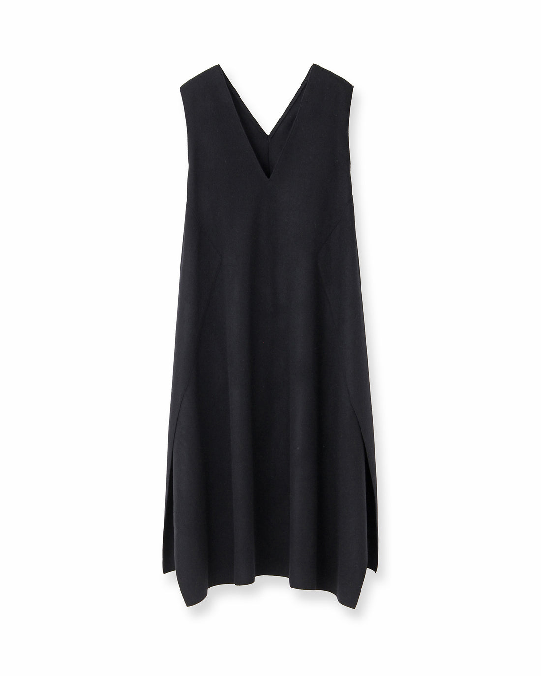 Wool V-neck dress