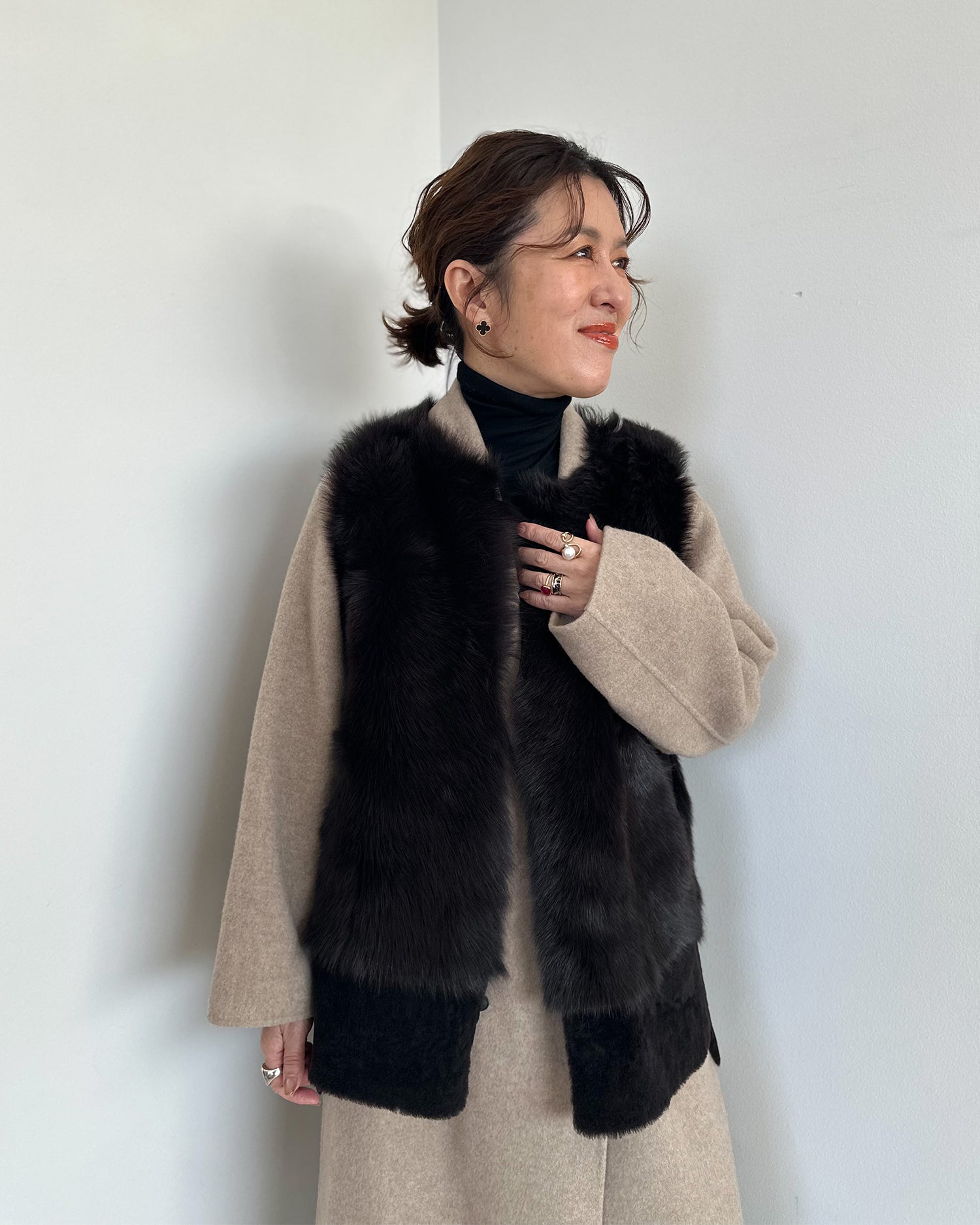 【受注販売】＜KARL DONOGHUE＞Midi Gilet &amp; Fingerless Cuffs SET(AMARC Sprecial SET)