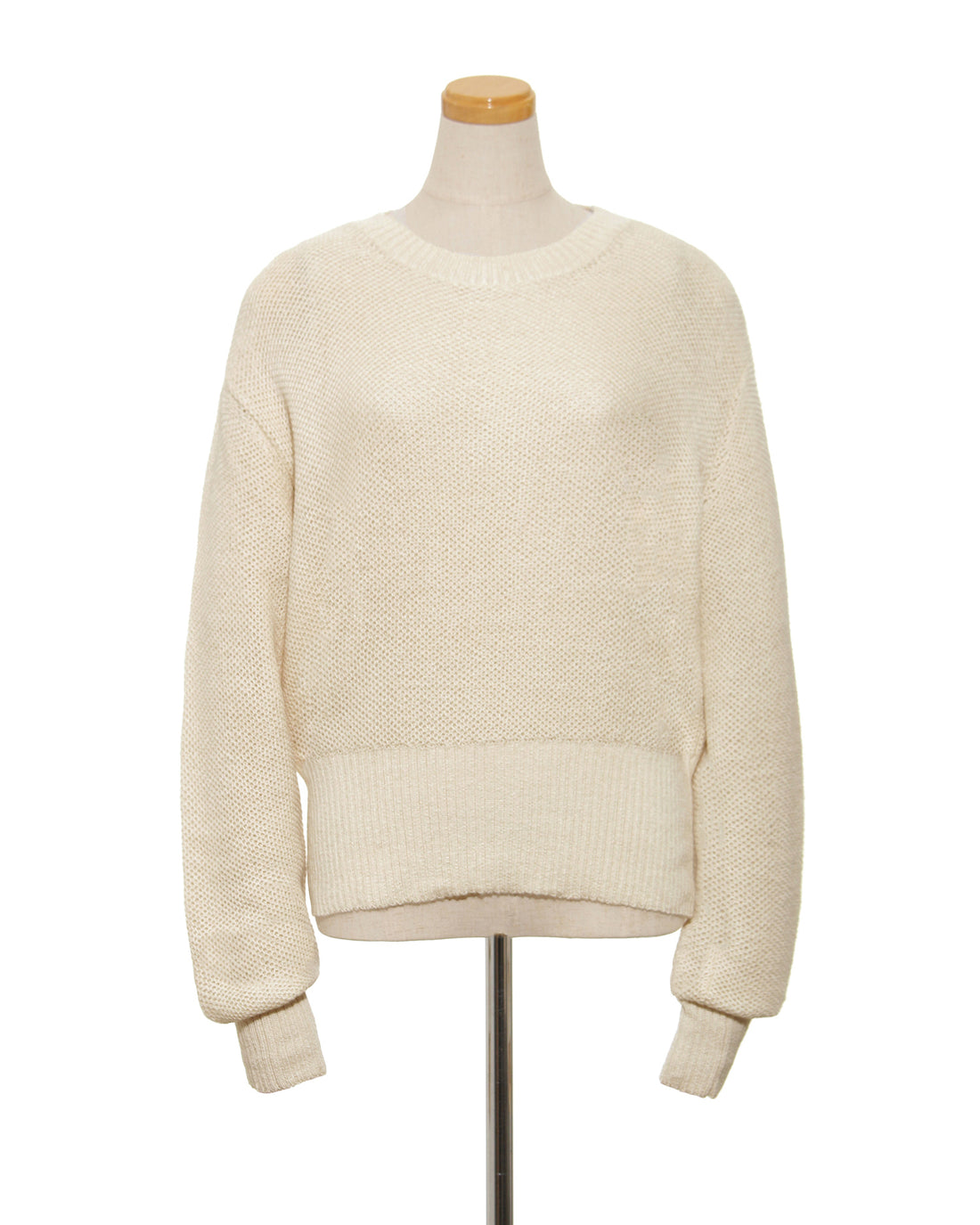 ＜TOQUE＞アルパカシルクハニカムメッシュニット＜オフホワイト＞