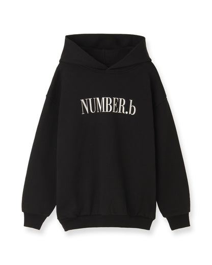 【POP UP STORE先行販売】NUMBER.b ロゴパーカ（刺繍）＜ブラック＞