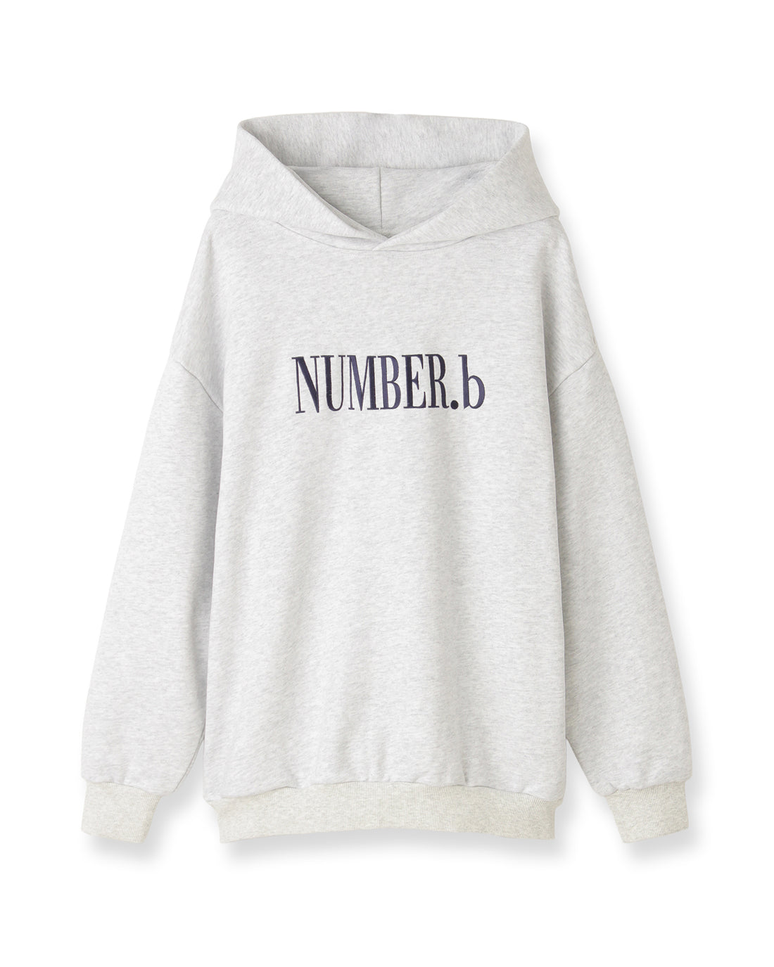 【POP UP STORE先行販売】NUMBER.b ロゴパーカ（刺繍）＜ライトグレー＞