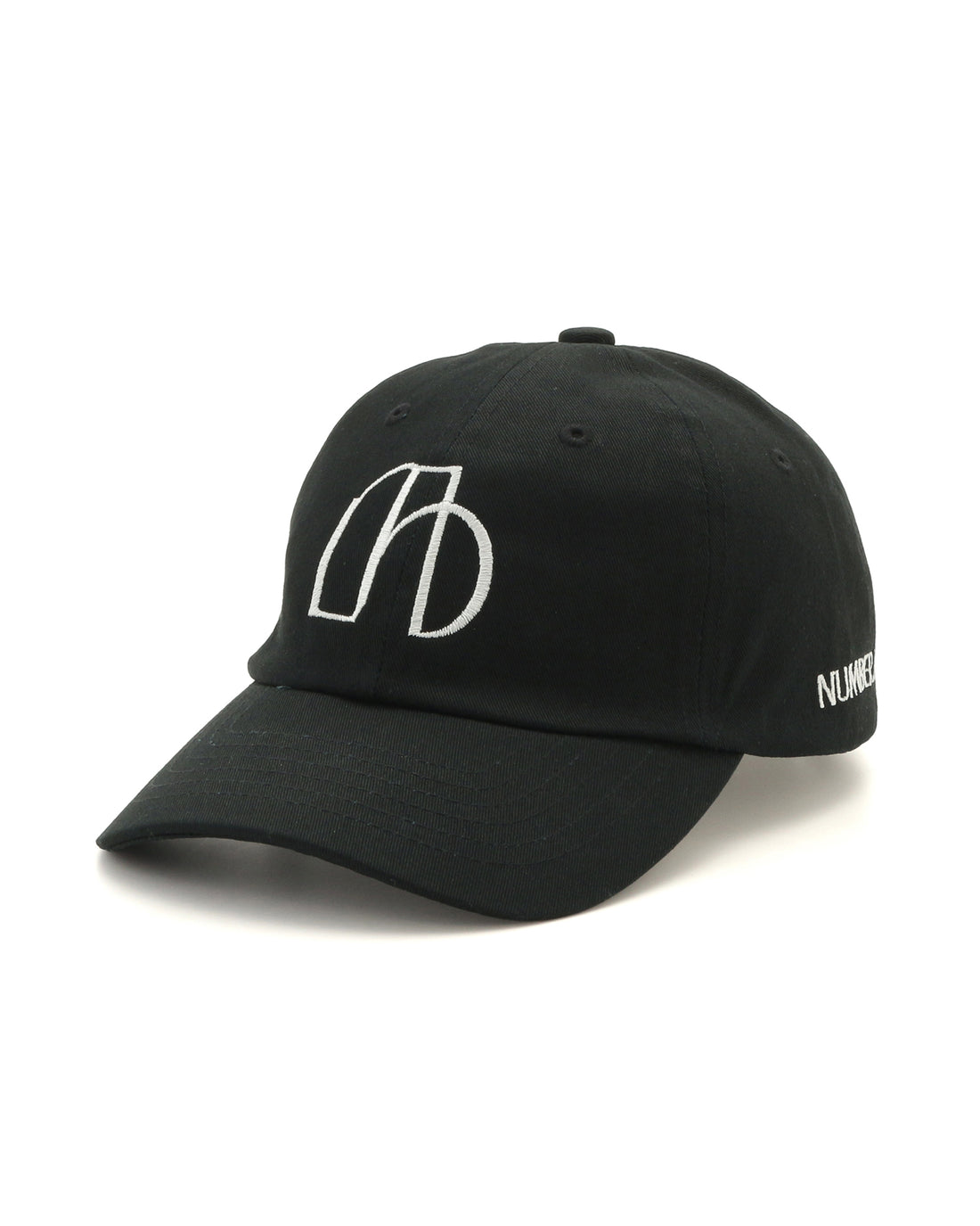 NUMBER.b logo embroidered cap (canvas) &amp;lt;black&amp;gt;