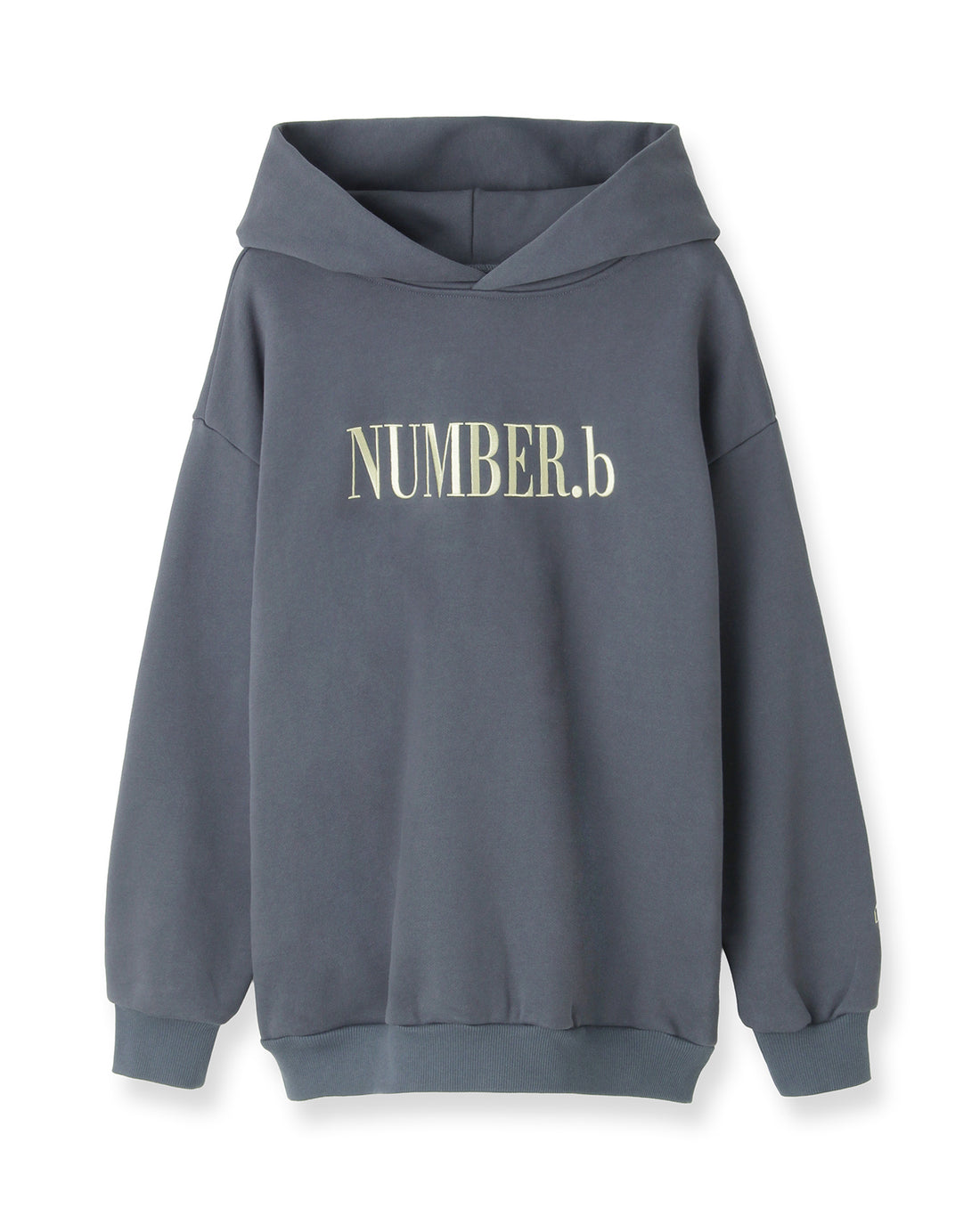 【POP UP STORE先行販売】NUMBER.b ロゴパーカ（刺繍）＜ブルーグレー＞