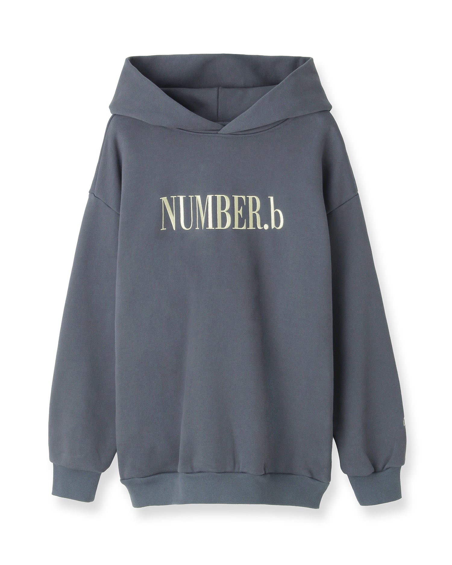 【POP UP STORE先行販売】NUMBER.b ロゴパーカ（刺繍）＜ブルーグレー＞