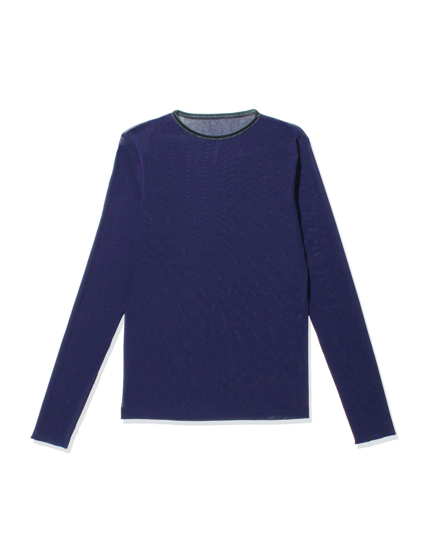 Crew neck tulle pullover &amp;lt;navy&amp;gt;