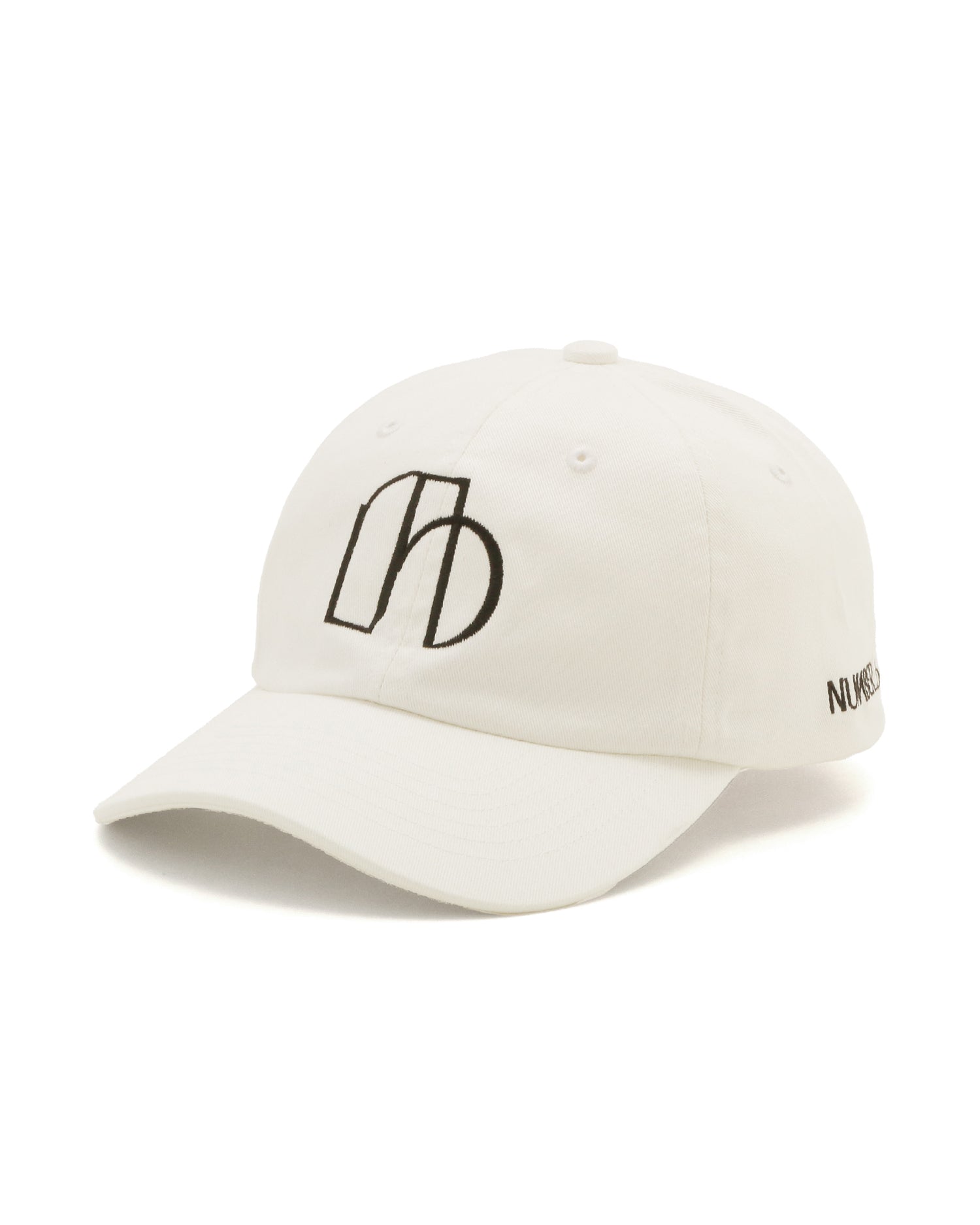 NUMBER.b logo embroidered cap (canvas) &amp;lt;white&amp;gt;