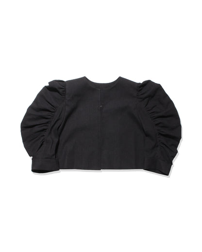 [SOLD OUT] Cotton linen short jacket &amp;lt;Black&amp;gt;