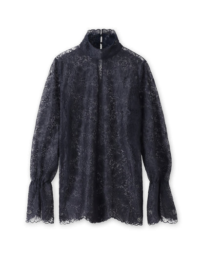 【受注販売】HER. for AMARC リバーレースブラウス＜ネイビー＞