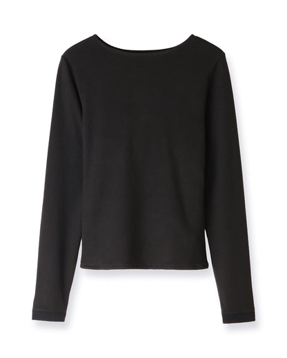 ジャージーカットソー＜ブラック＞