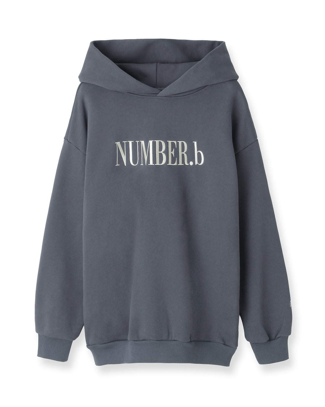 【POP UP STORE先行販売】NUMBER.b ロゴパーカ（刺繍）＜ブルーグレー＞