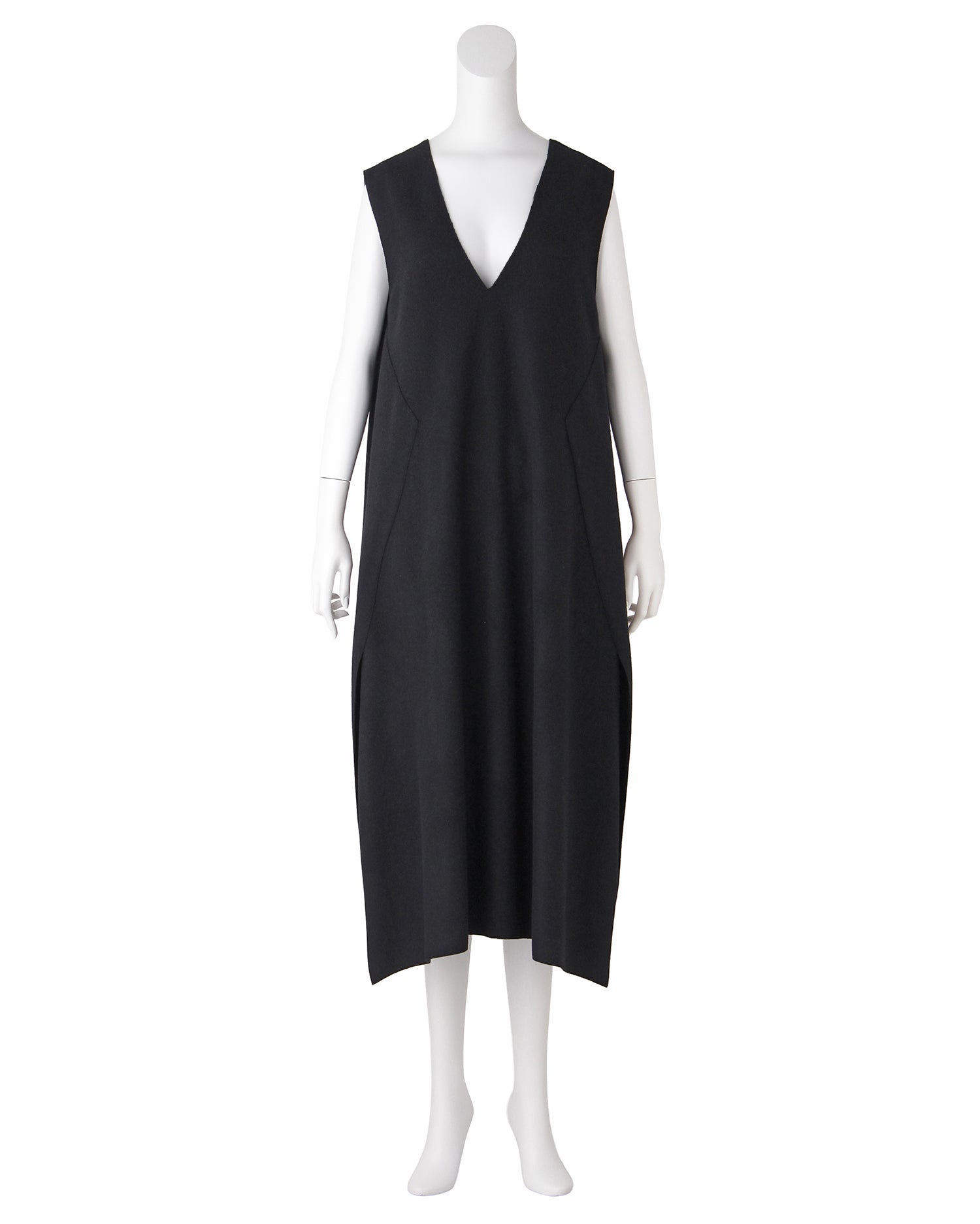 ウールVネックワンピース