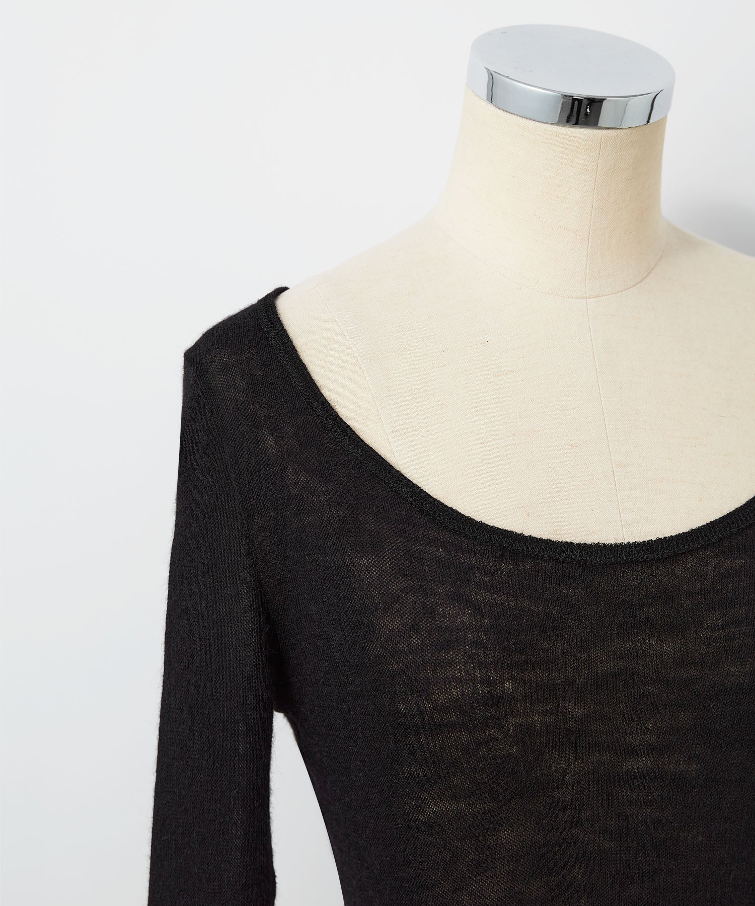 ＜TOQUE＞ロイヤルベビーアルパカ針抜きスムス2WAYロングTシャツ